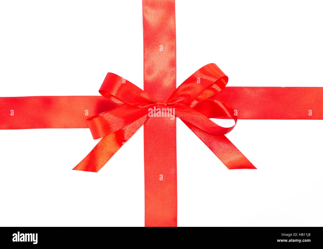 Red bow from ribbon isolated on white background Stock Photo - Alamy