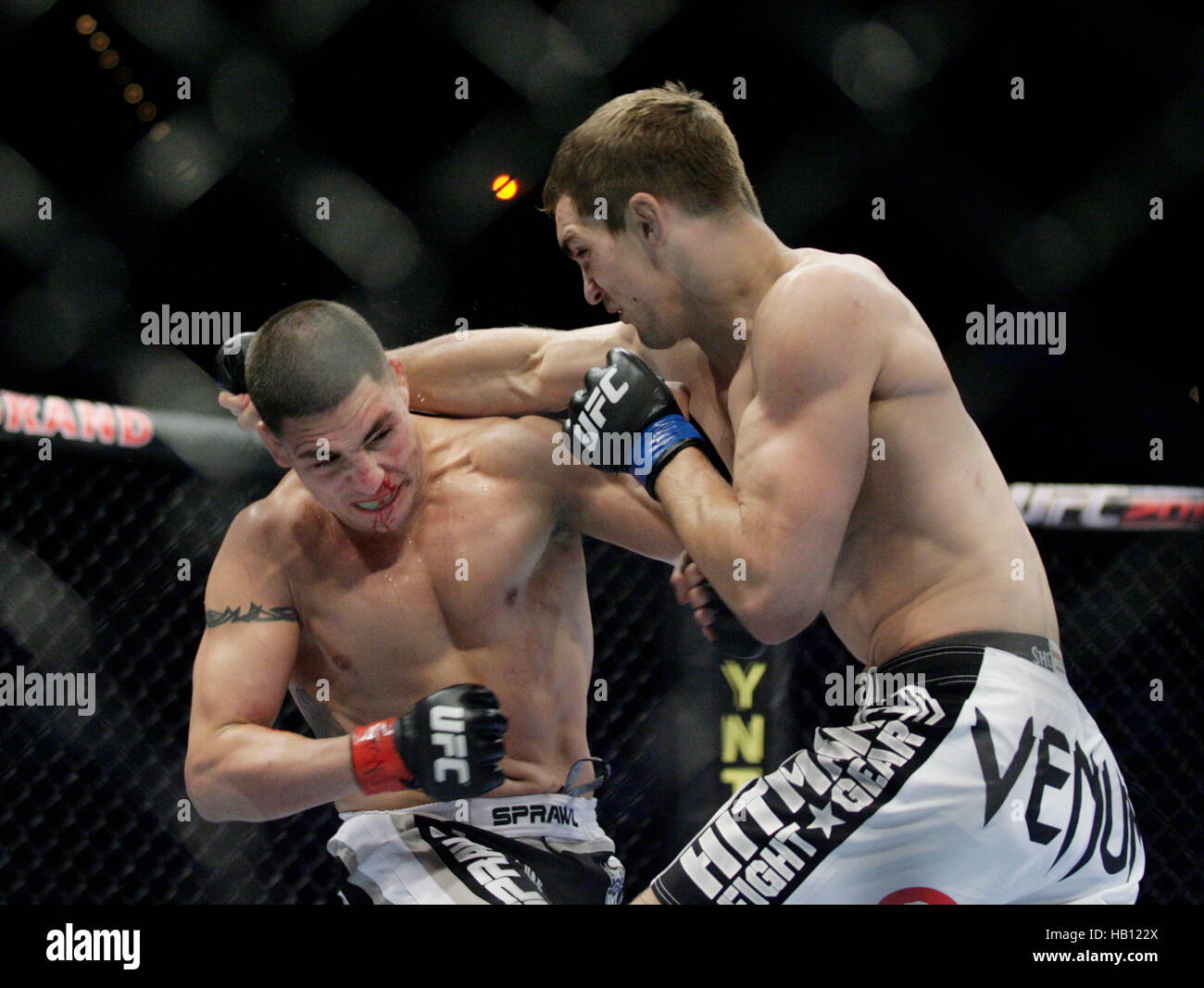 UFC Fighter John Hathaway, Right, Fights Diego Sanchez At UFC 114 On ...