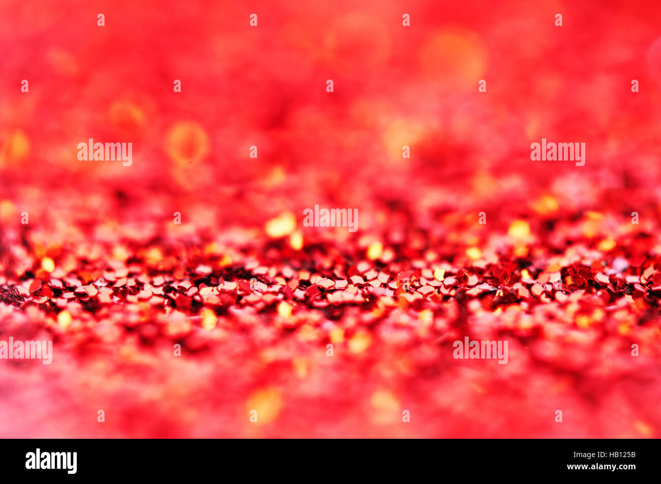 Colorful twinkling lights bokeh light. Romantic Red Christmas background Stock Photo