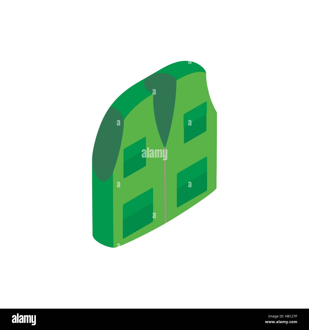 Green hunter vest isometric 3d icon Stock Vector