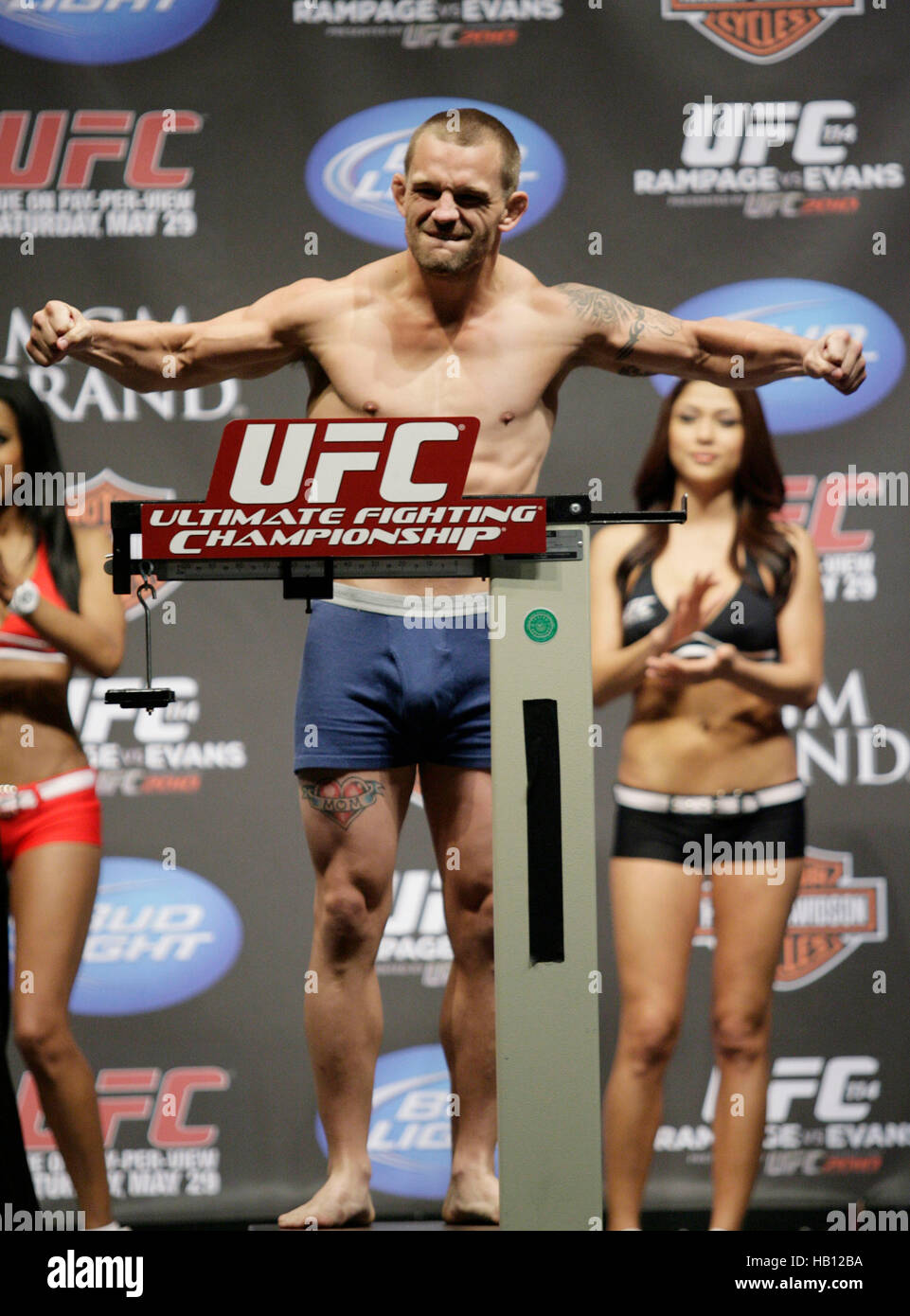 UFC fighter Waylon Lowe during the weigh in before UFC 114 on May 28, 2010 in Las Vegas, Nevada. Photo by Francis Specker Stock Photo