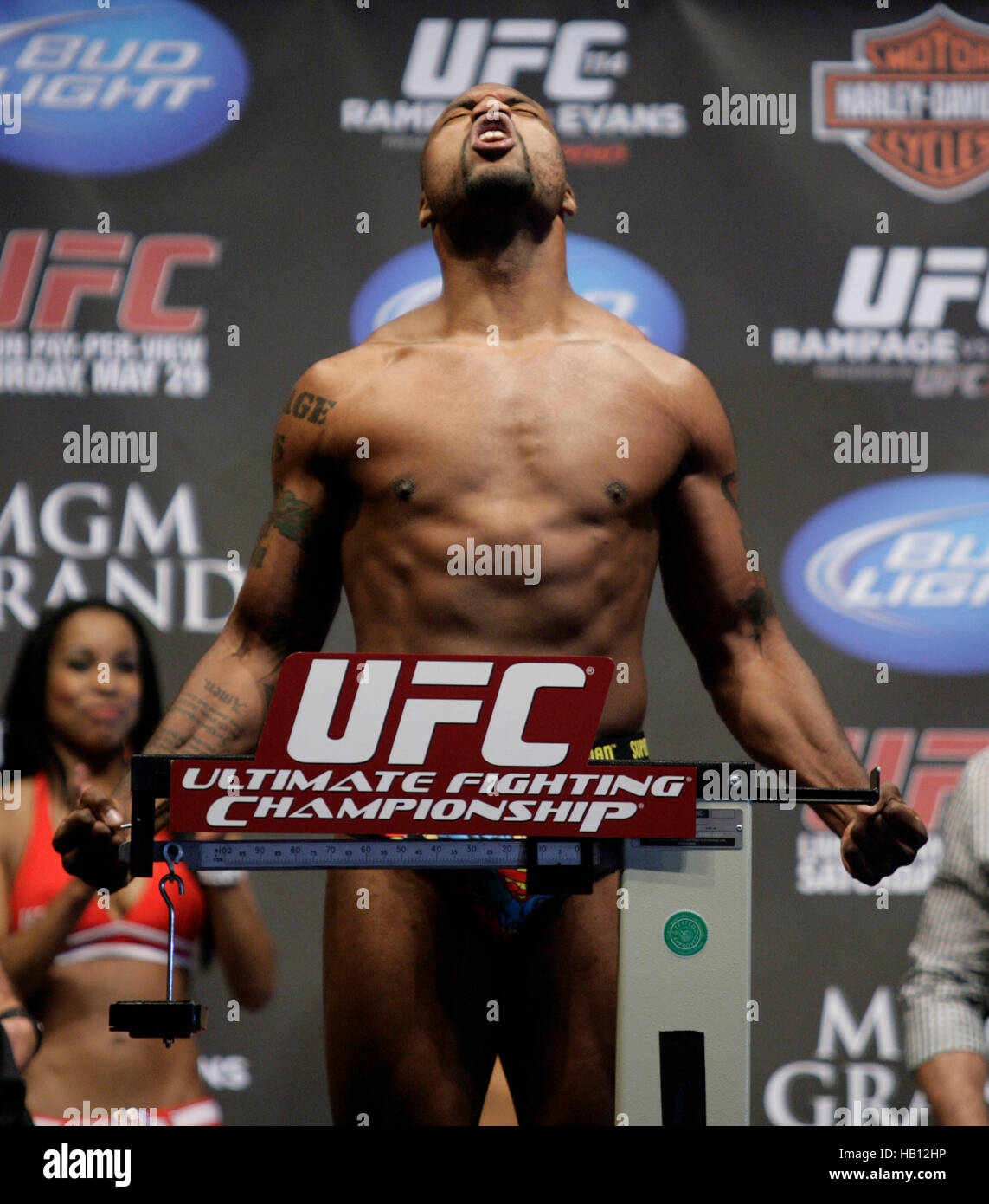 UFC fighter Quinton "Rampage" Jackson during the weigh in before UFC
