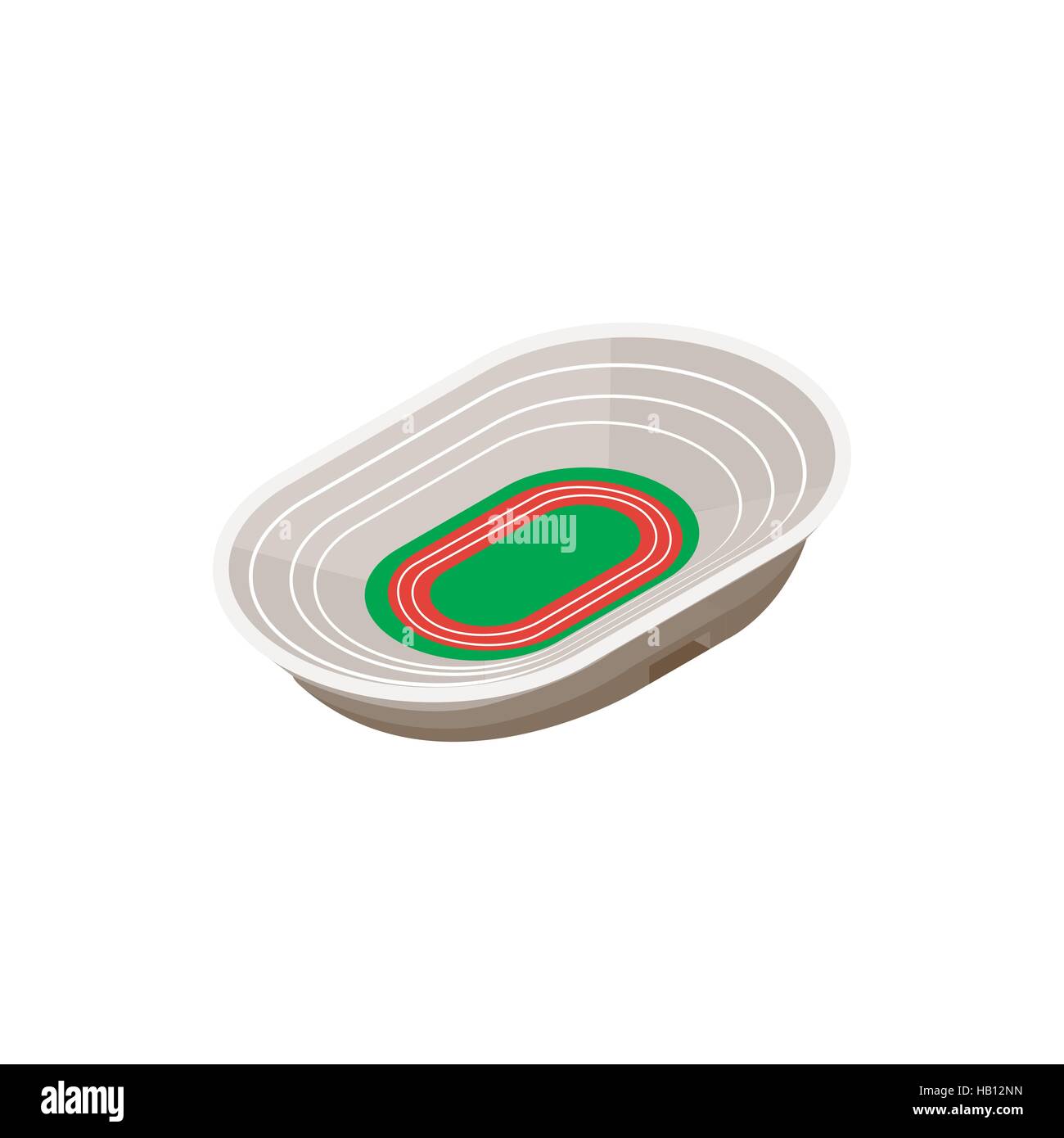 Track field stadium 3d icon Stock Vector