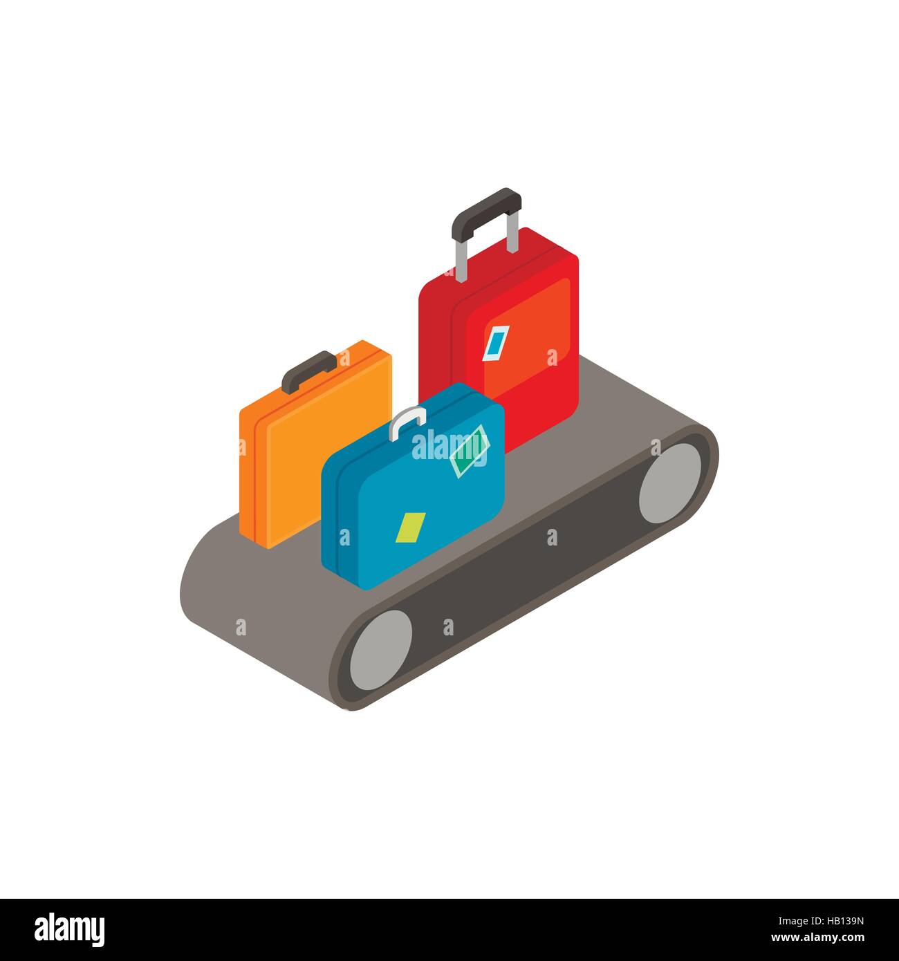 Luggage on conveyor isometric 3d icon Stock Vector Image & Art - Alamy