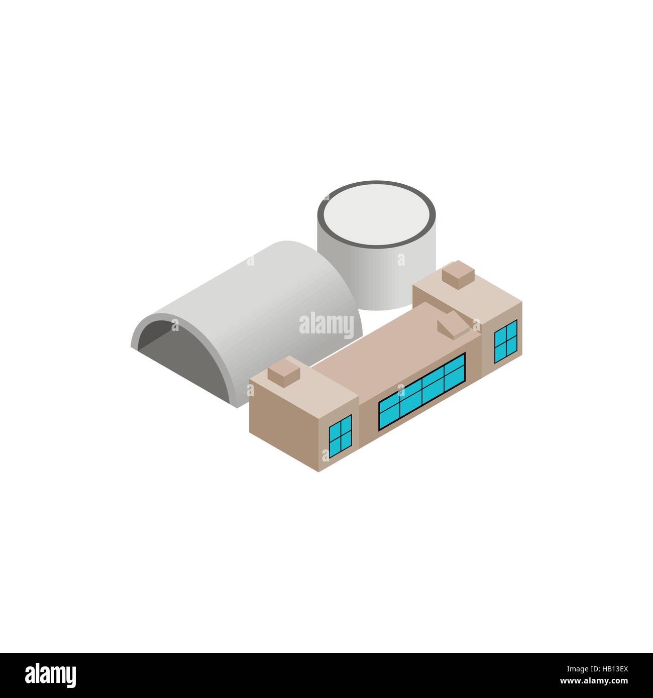Factory isometric 3d icon Stock Vector Image & Art - Alamy