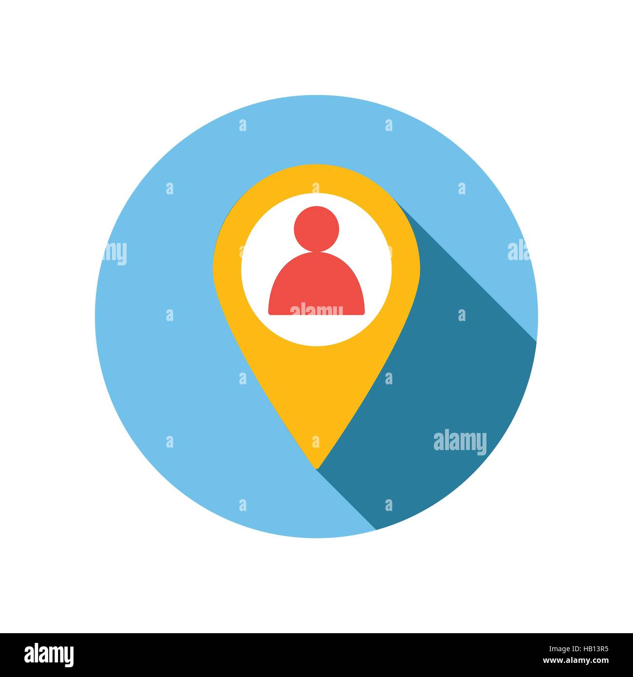 Location people flat icon Stock Vector