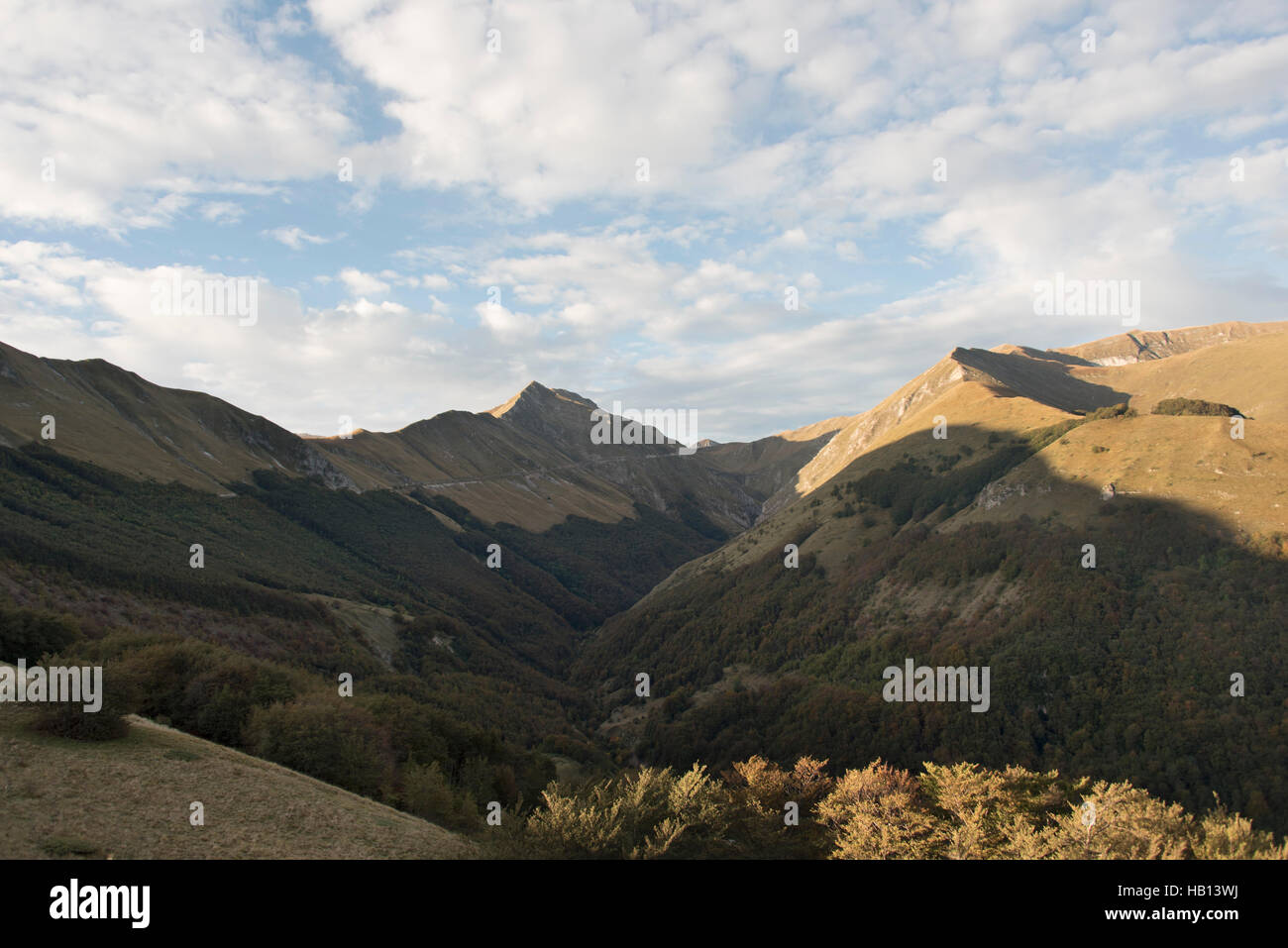 Fargno valley in the Sibillini national park Stock Photo