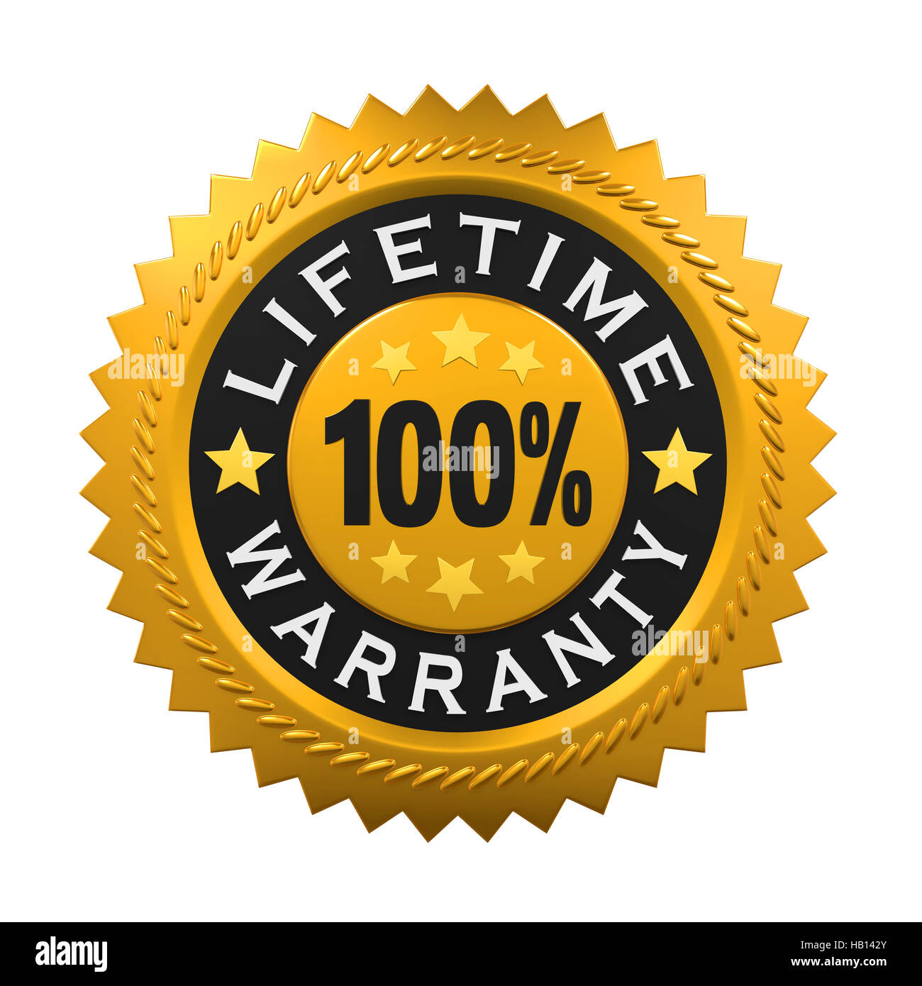 Life Time Warranty Label Stock Photo