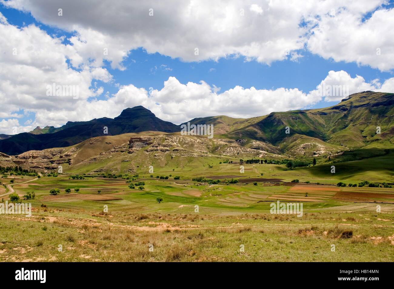 Mountains in Lesotho, also called the Mountain Kingdom in Southern 