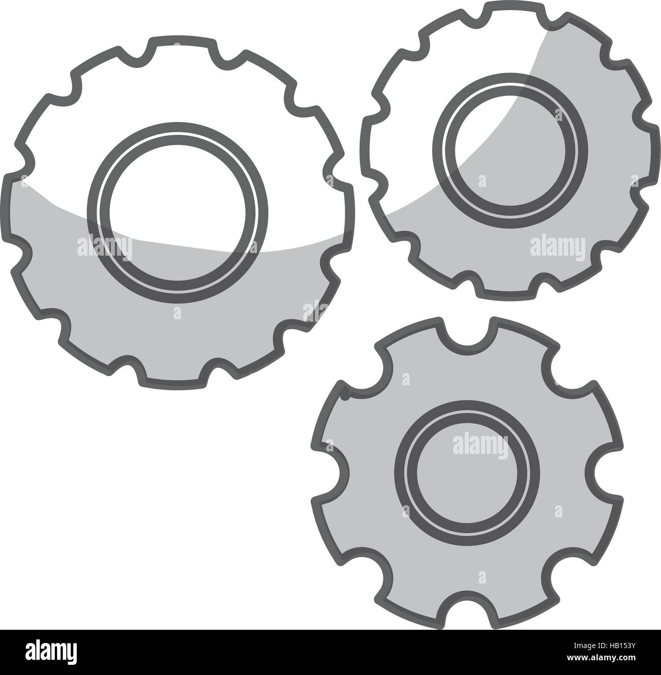 three gears icon image vector illustration design Stock Vector Image ...