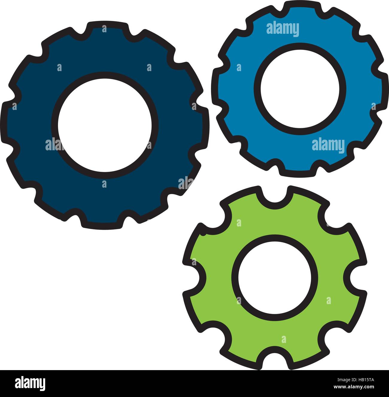 gears wheels over white background. vector illustration Stock Vector