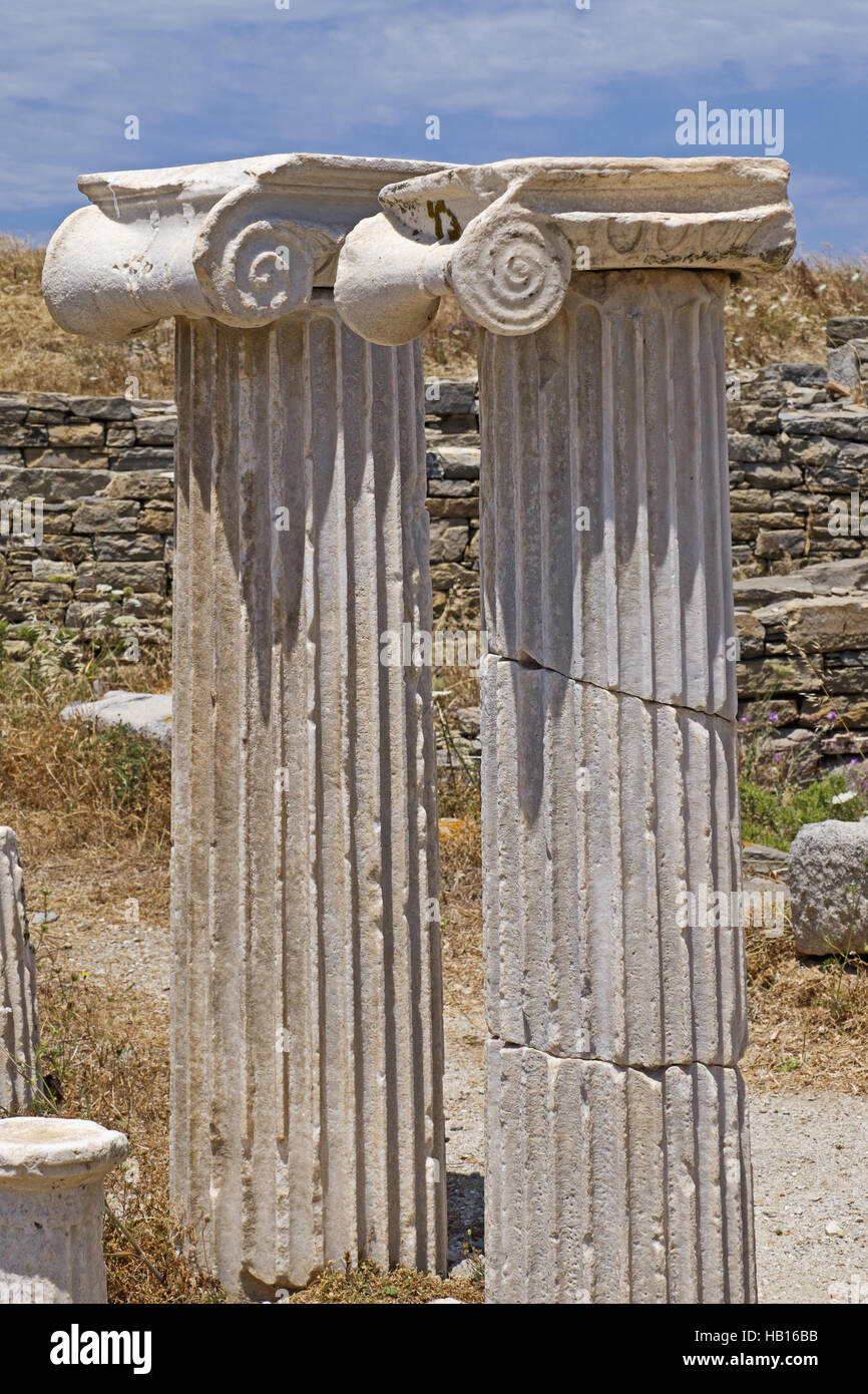 Archaeological Site of Delos Stock Photo
