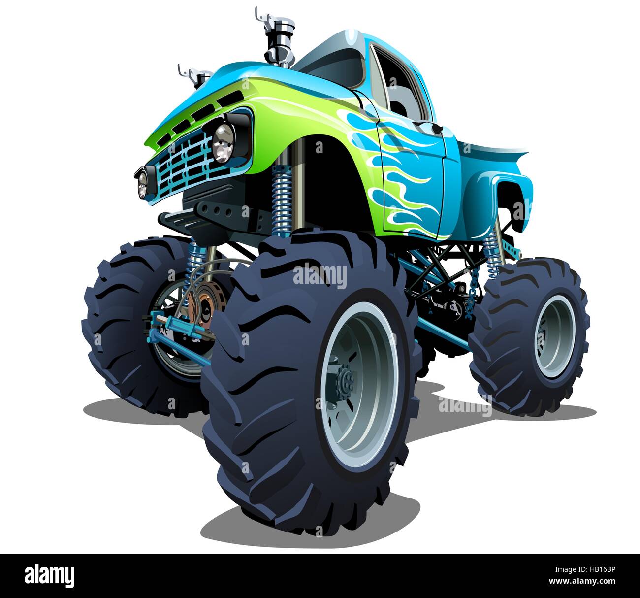 Cartoon Monster Truck Stock Photo