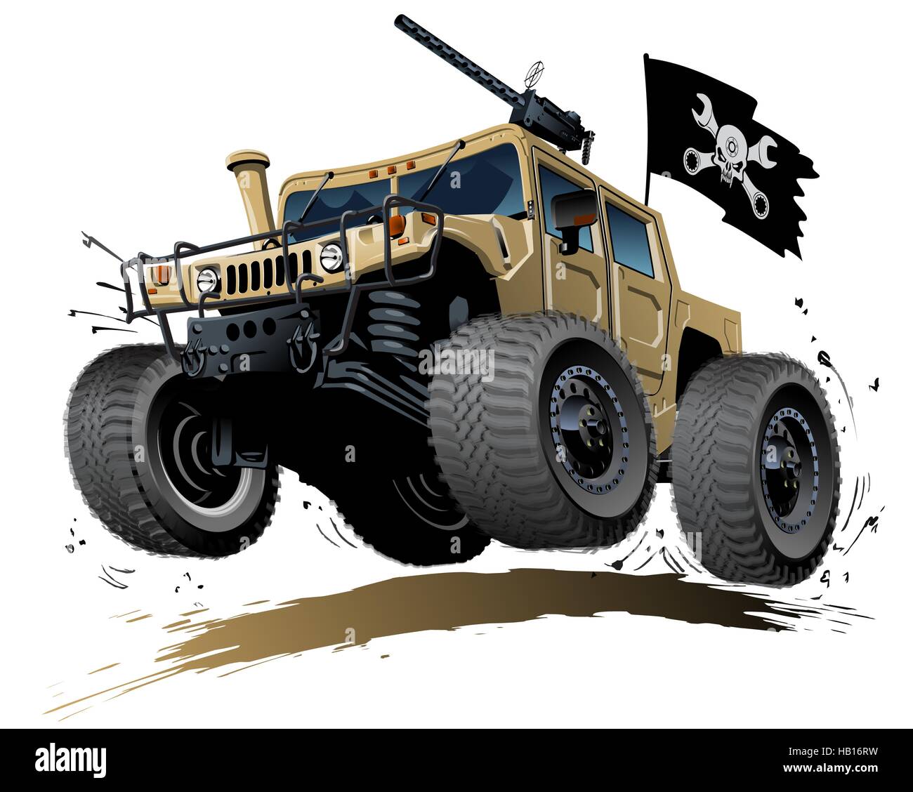 Cartoon Jeep Stock Photo