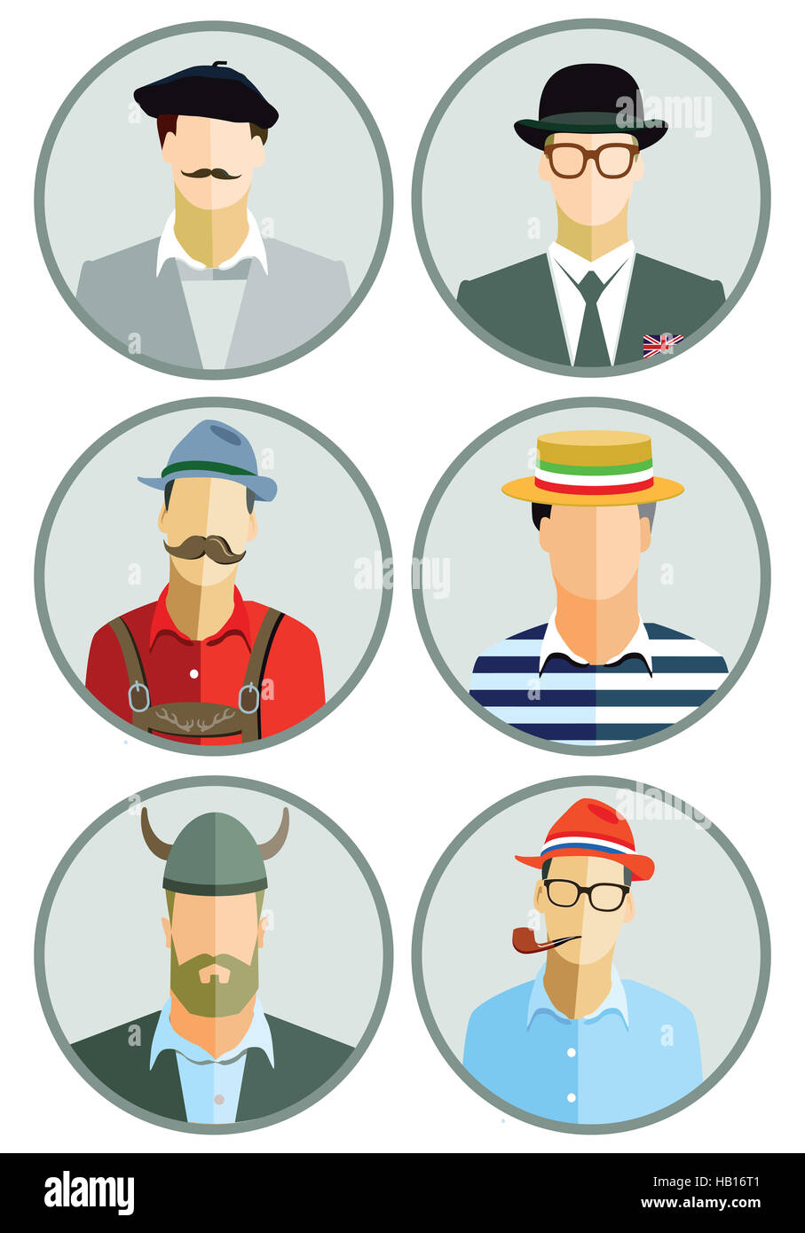 European Men Stock Photo