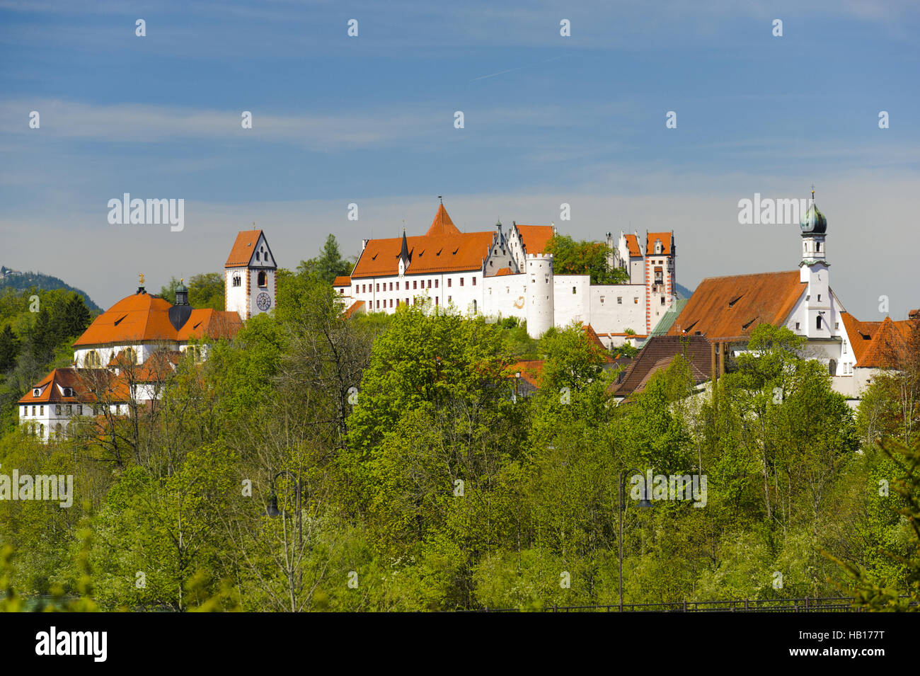 caste of city Fuessen in Bavaria, Germany Stock Photo