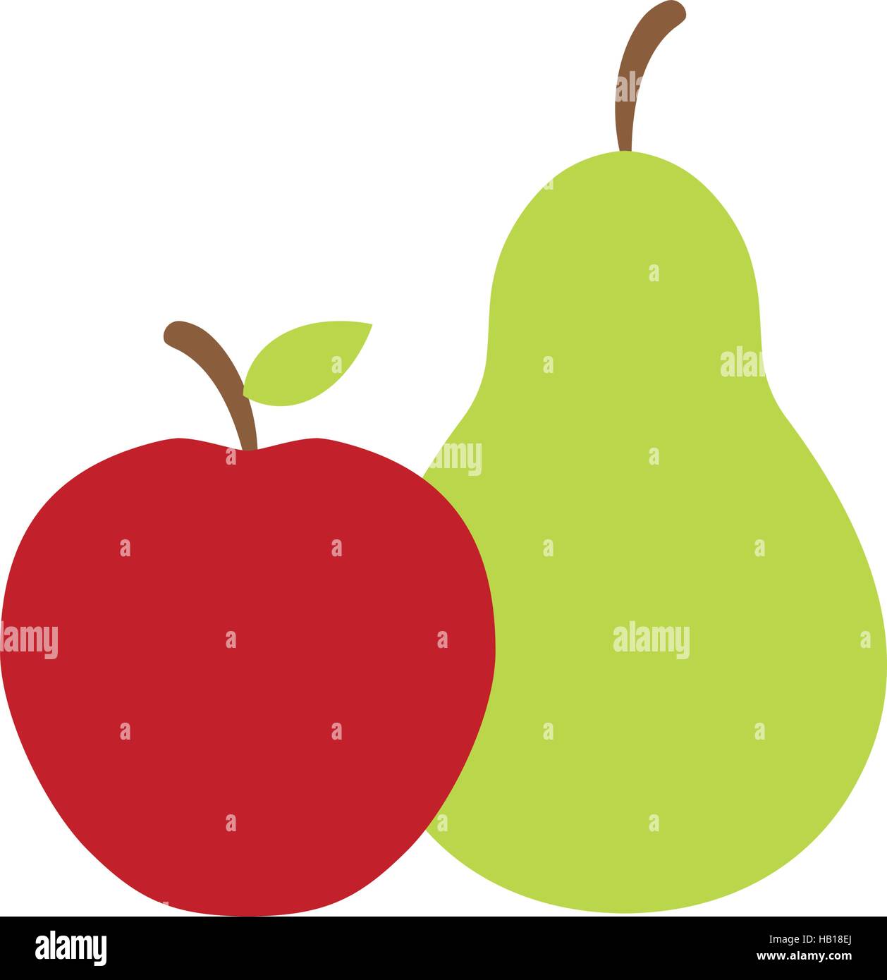 pear and apple fruit icon image vector illustration design Stock Vector ...