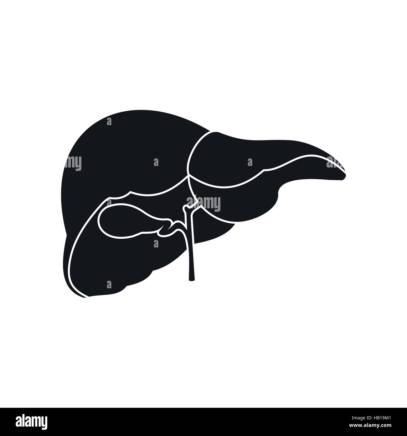 Human liver black icon Stock Vector Image & Art - Alamy