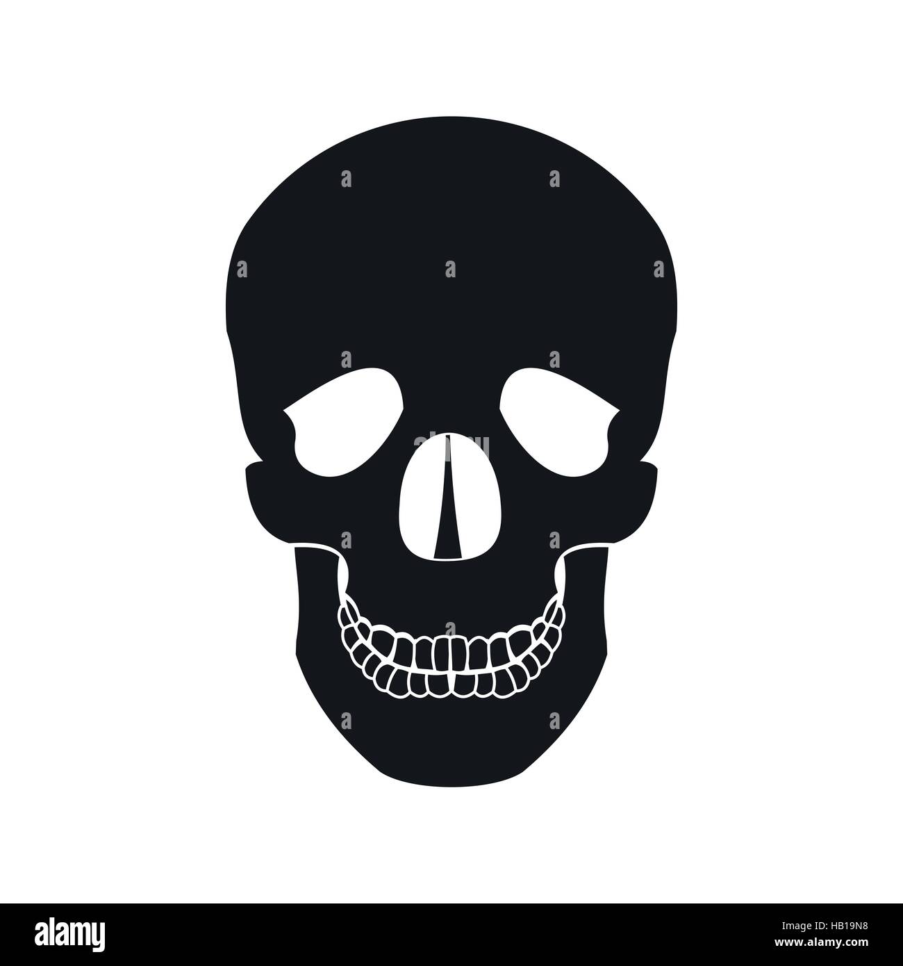 Human skull black icon Stock Vector Image & Art - Alamy