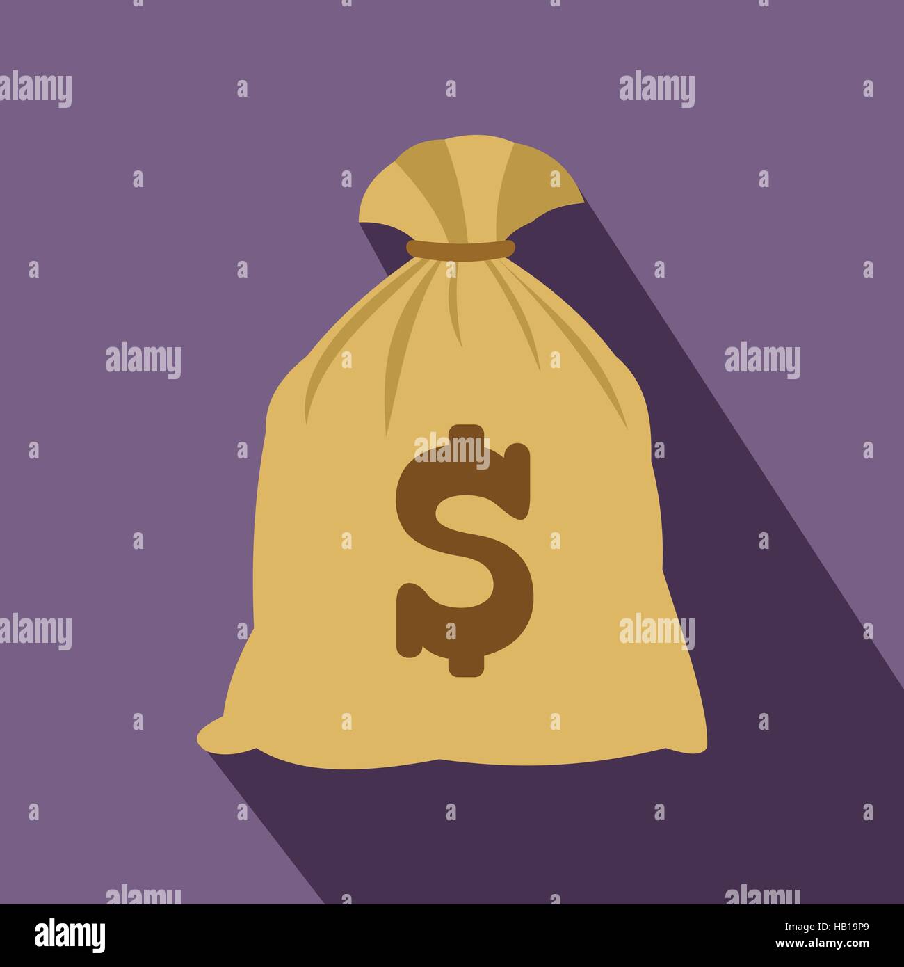 Money bag with US dollar sign flat icon Stock Vector Image & Art - Alamy