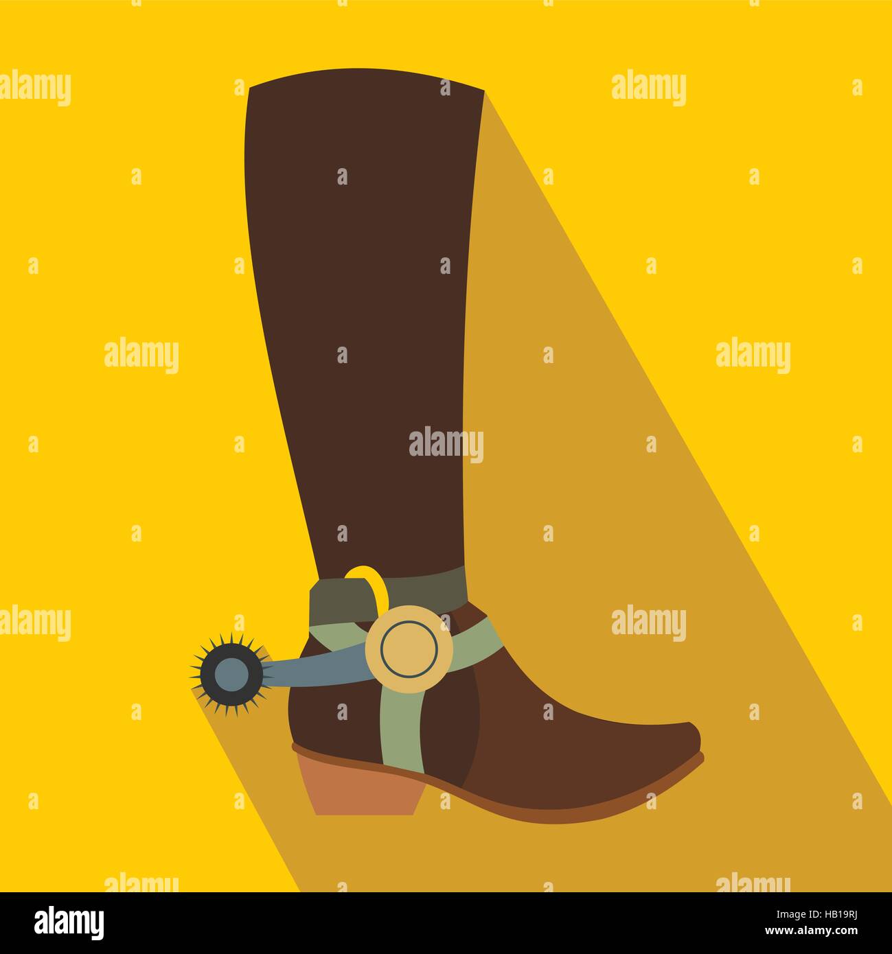 Cowboy Boot Shoe Icon Vector Stock Photos & Cowboy Boot Shoe Icon