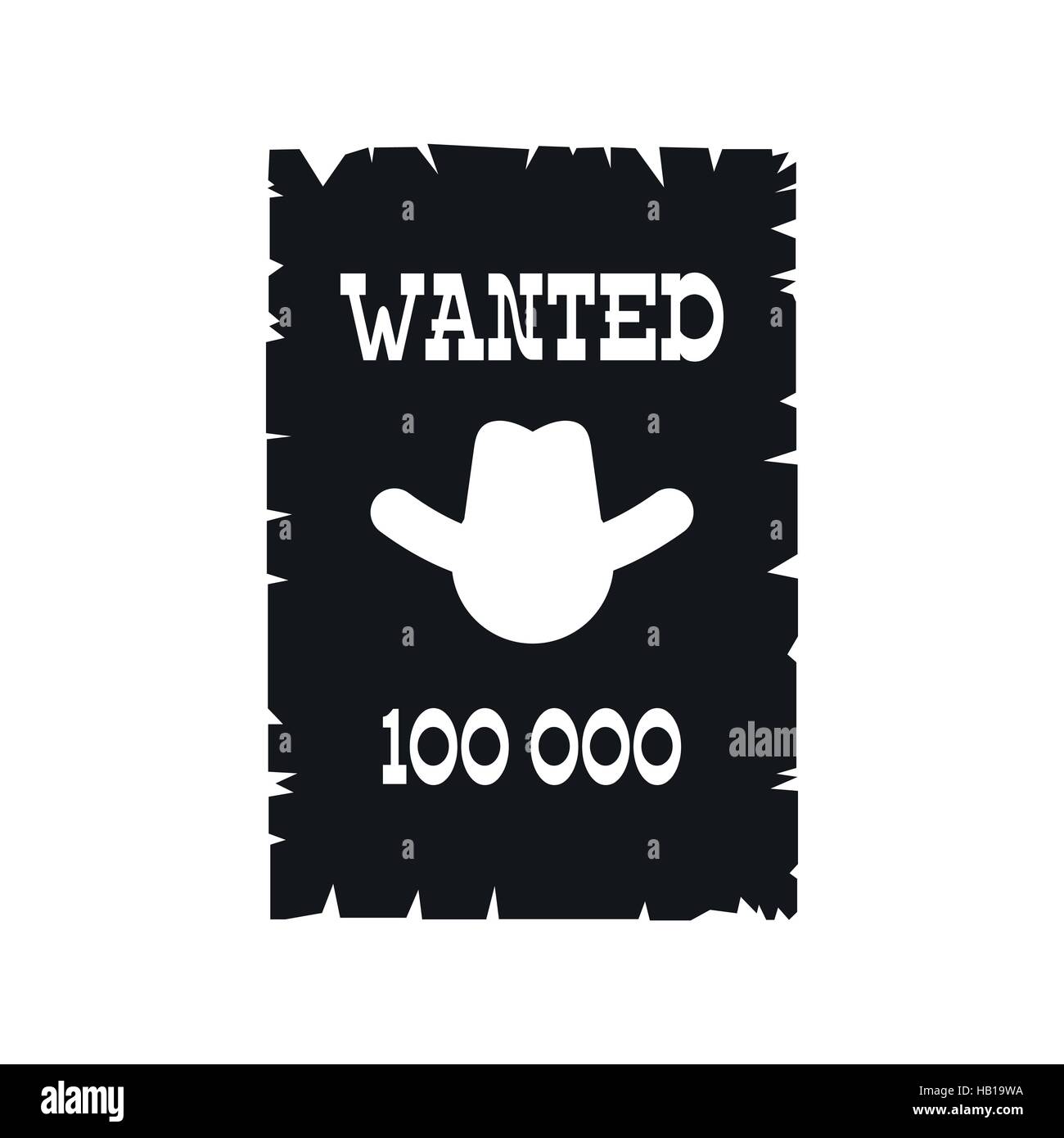 Wanted poster icon Stock Vector
