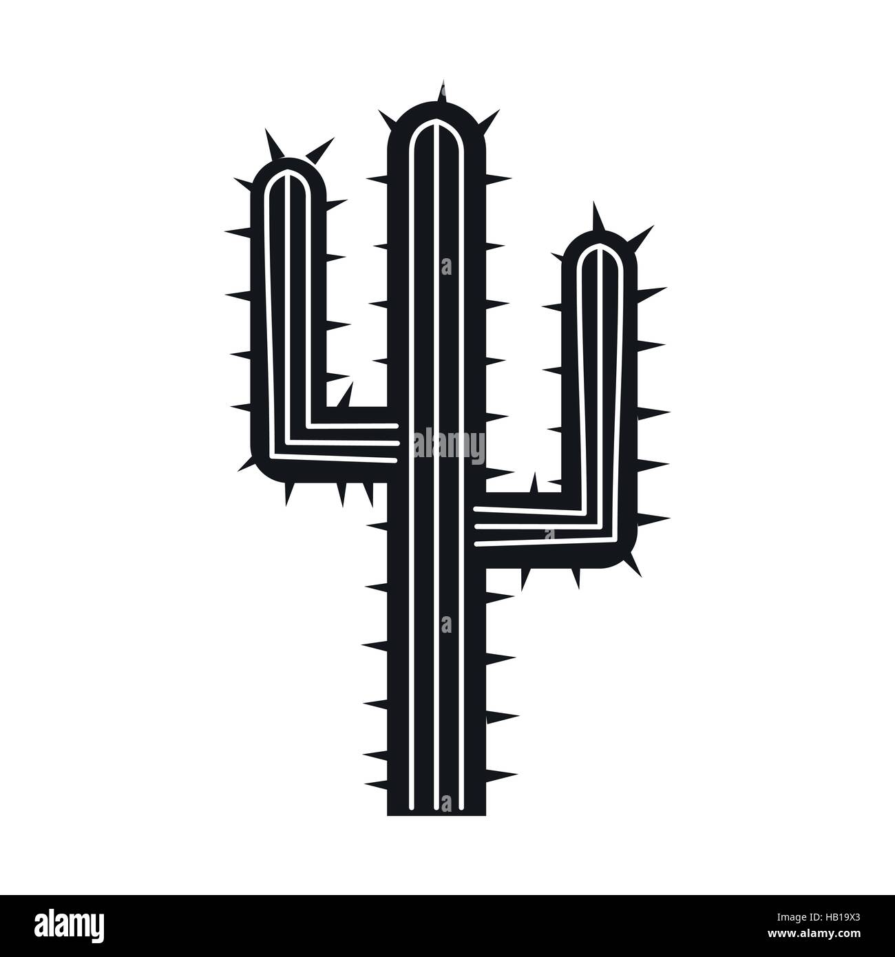 Cactus black simple icon Stock Vector Image & Art - Alamy