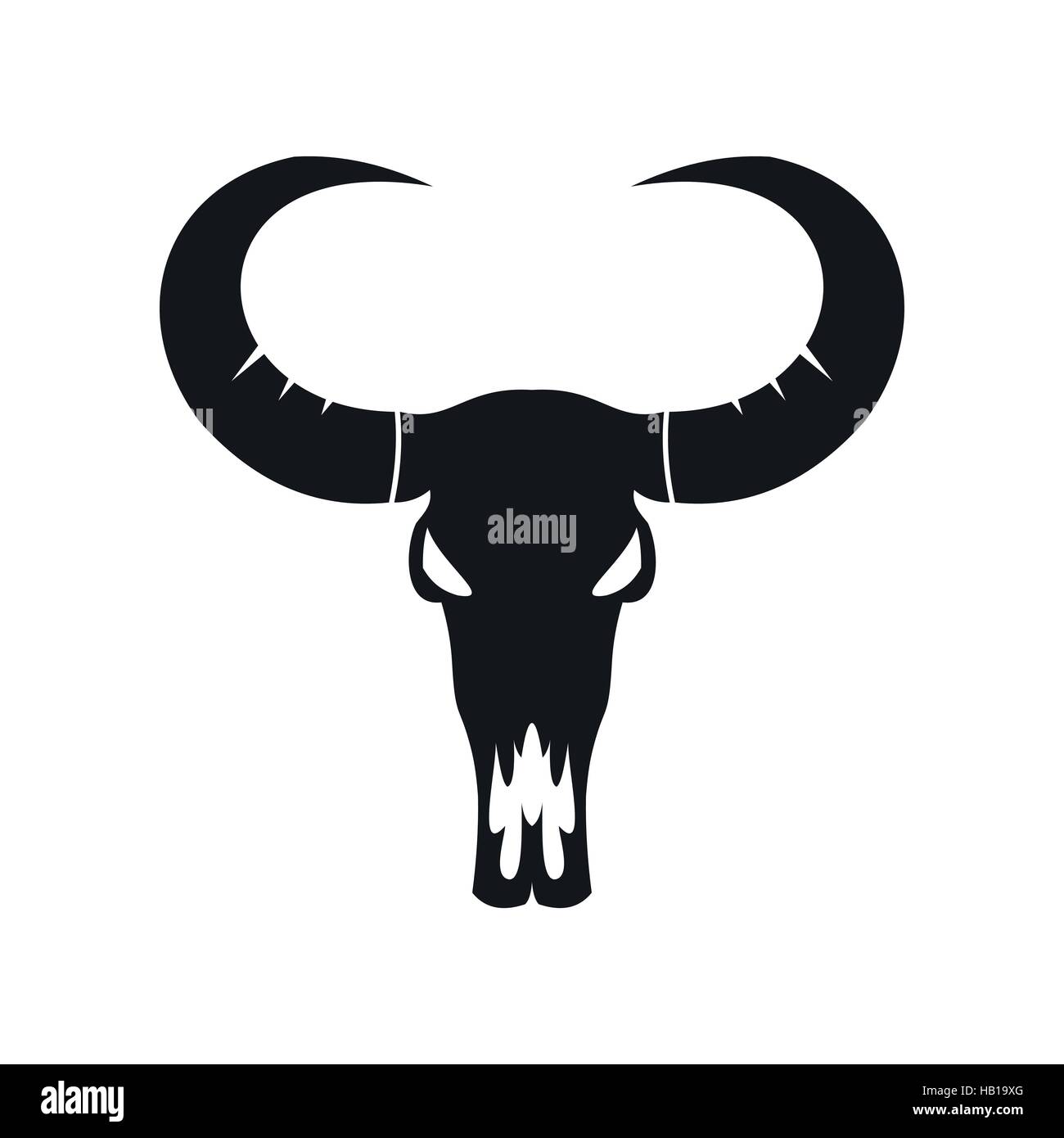 Buffalo skull black icon Stock Vector Image & Art - Alamy