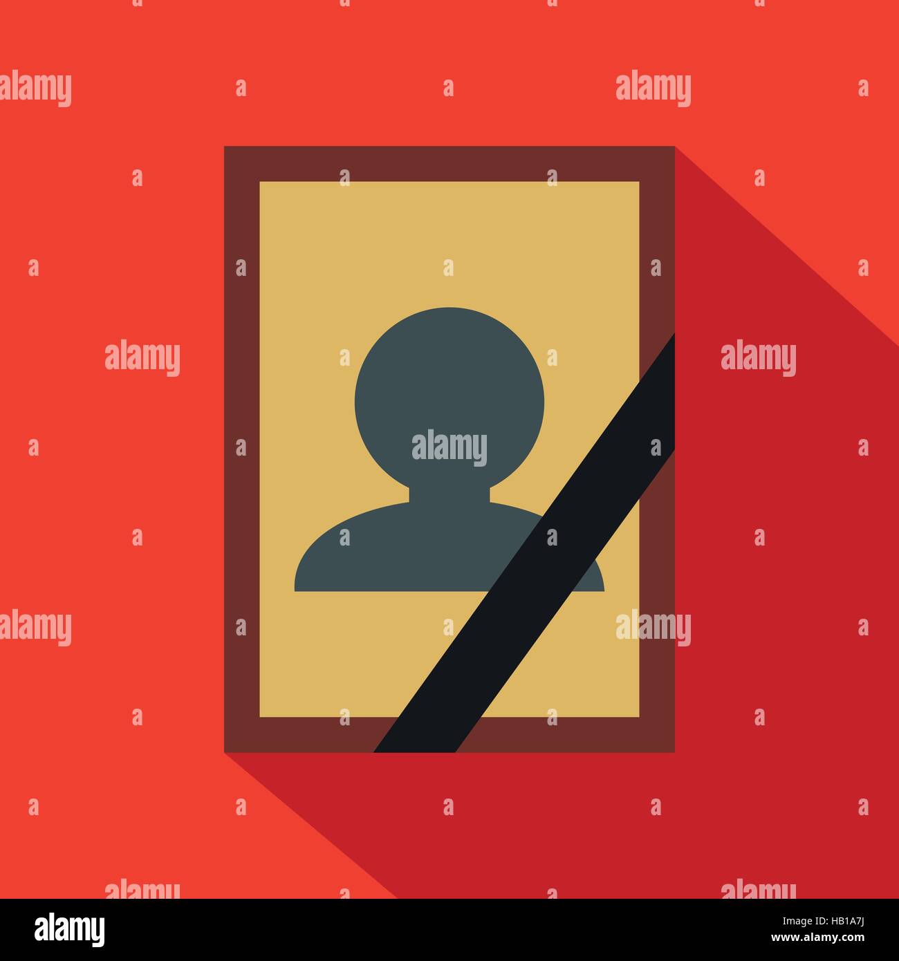 Photo of deceased flat icon Stock Vector