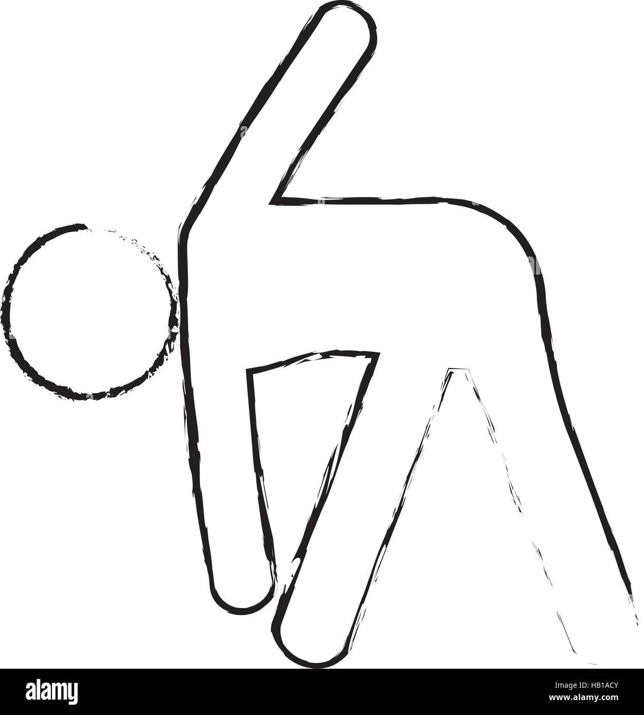 Body stretching exercise stick figure Stock Vector Images - Alamy