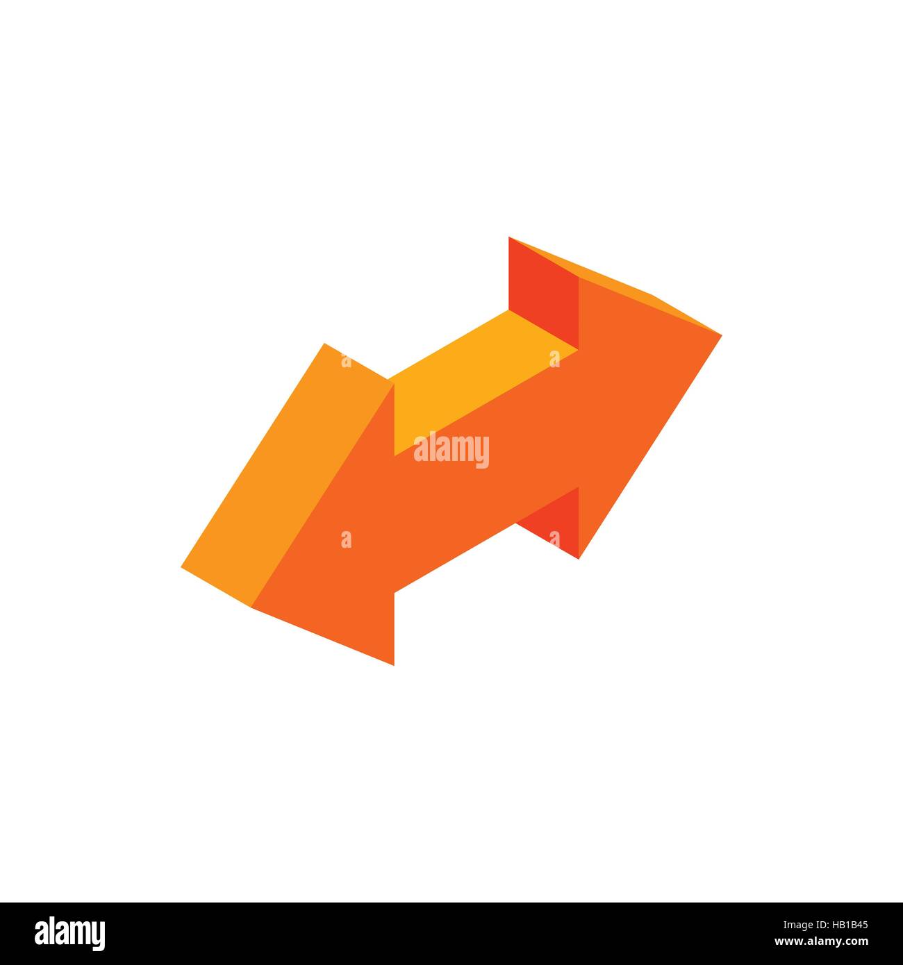 Two way arrow isometric 3d icon Stock Vector Image & Art - Alamy