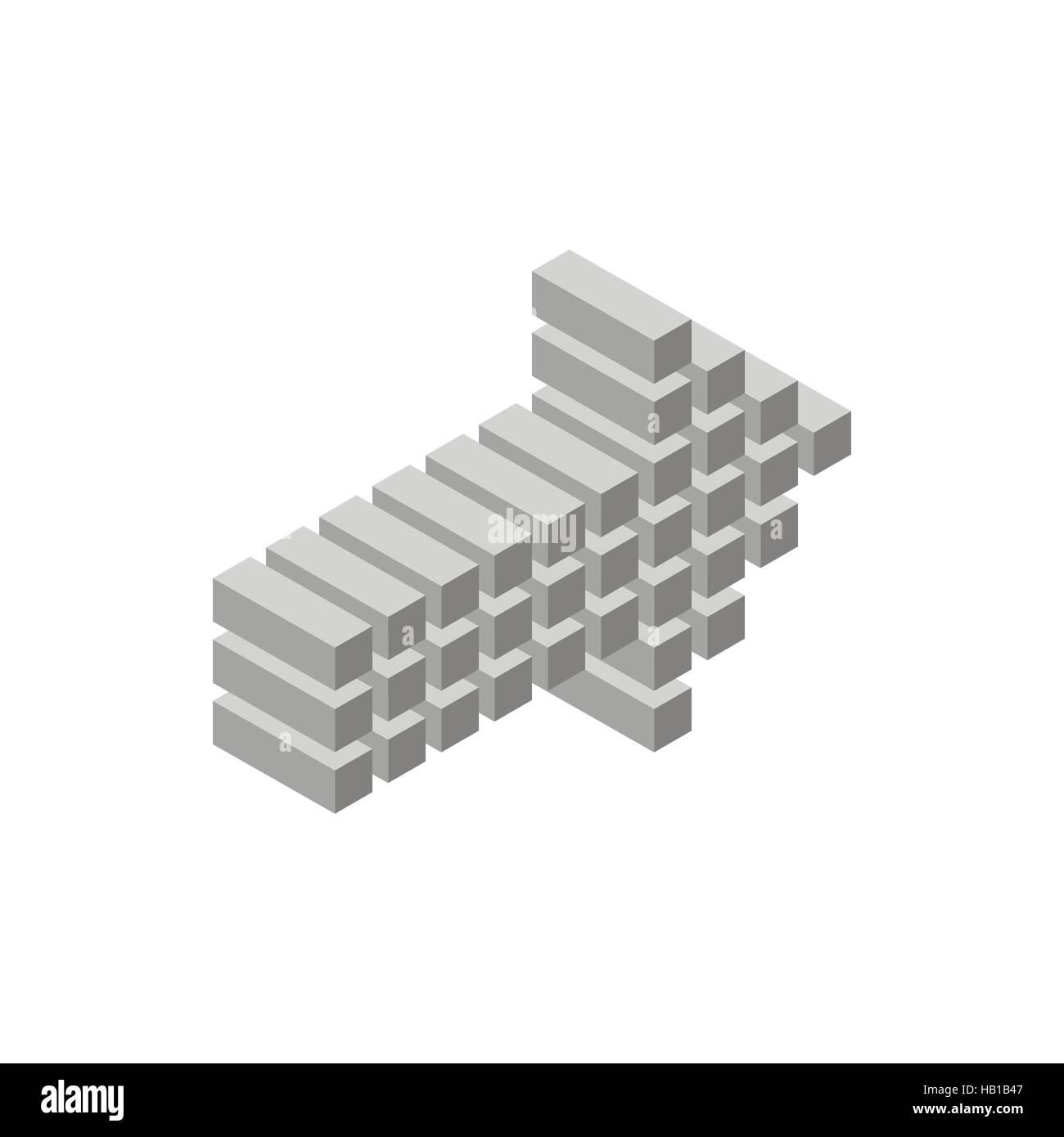Grey arrow isometric 3d icon Stock Vector Image & Art - Alamy