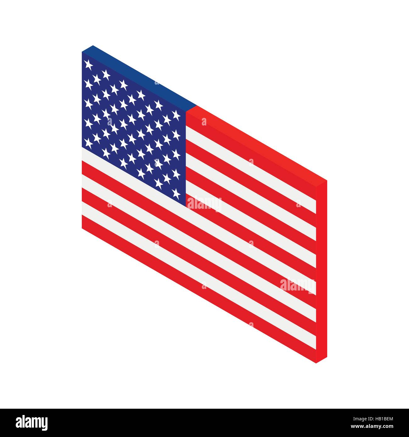 USA flag isometric 3d icon Stock Vector Image & Art - Alamy