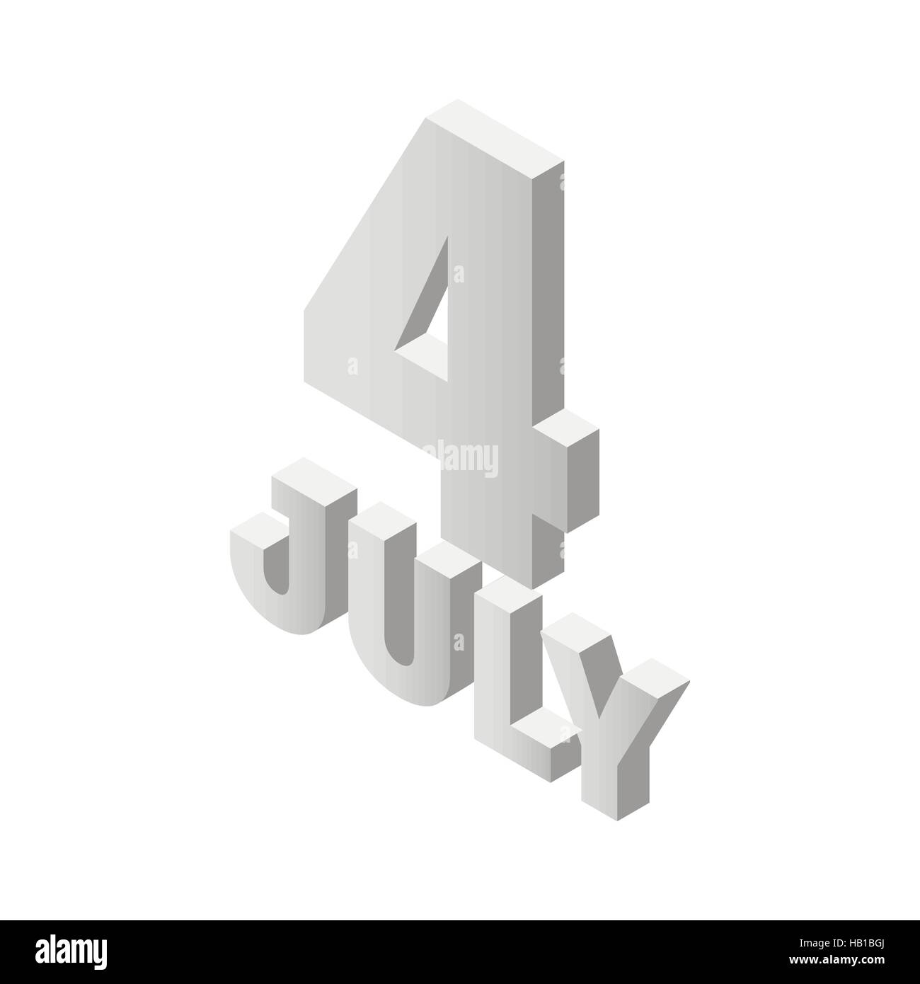 The fourth of july independence day isometric icon Stock Vector Image ...