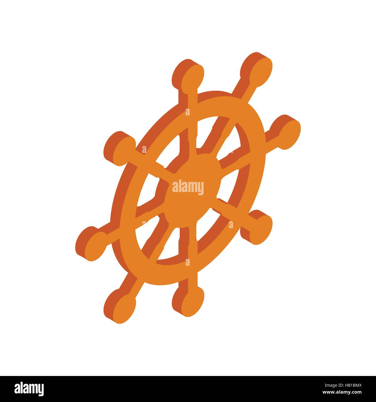 Wooden ship wheel isometric 3d icon Stock Vector Image & Art - Alamy