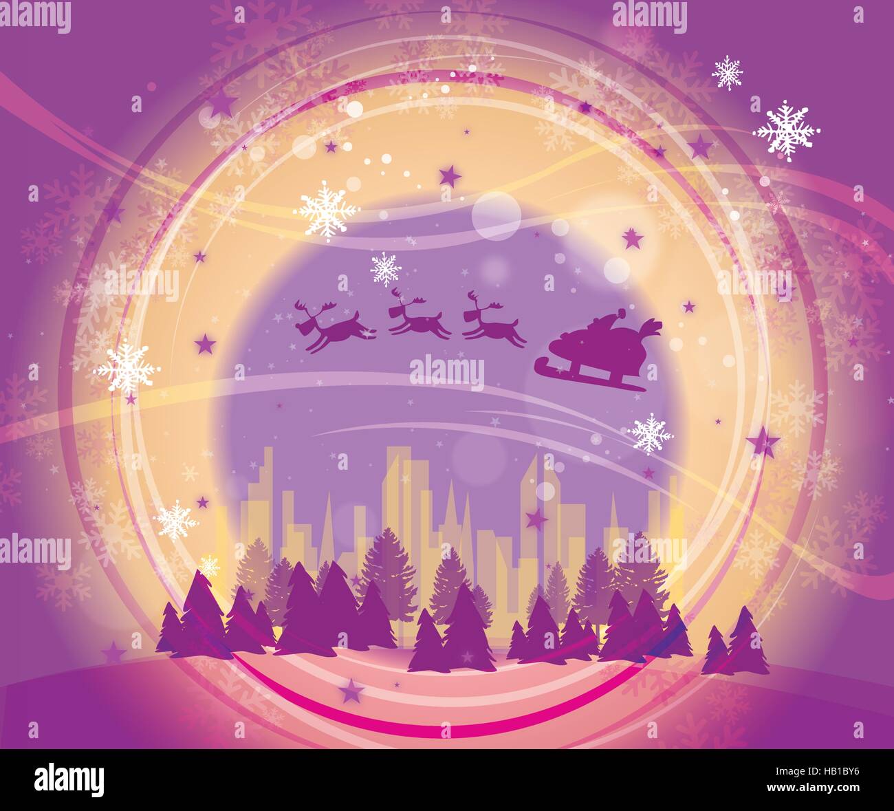 Rudolph red nosed reindeer silhouette hi-res stock photography and ...