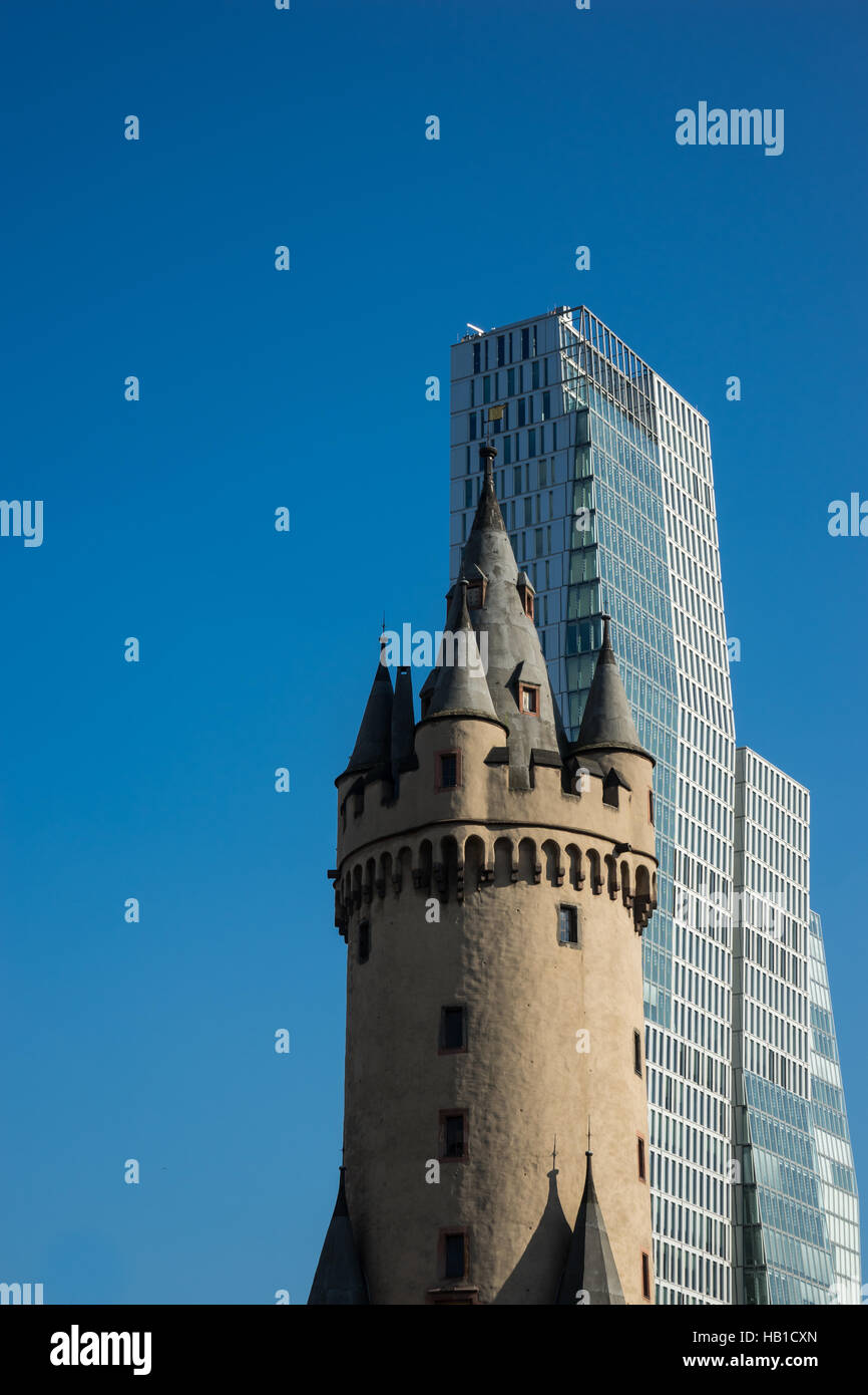 Nexttower and Eschenheimer Tower, Frankfurt Stock Photo