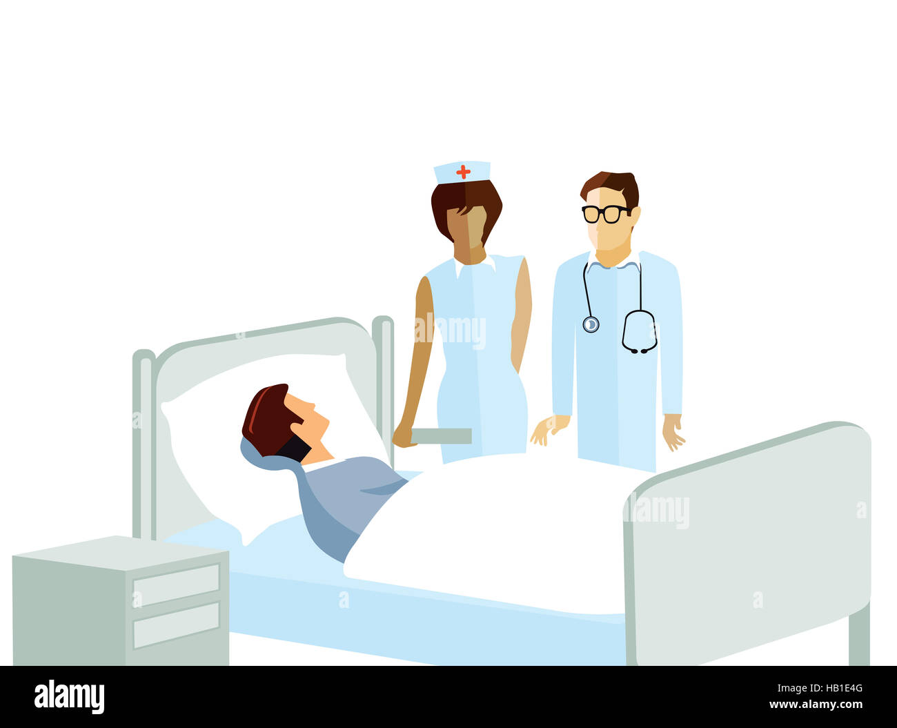 Patient in hospital Stock Photo