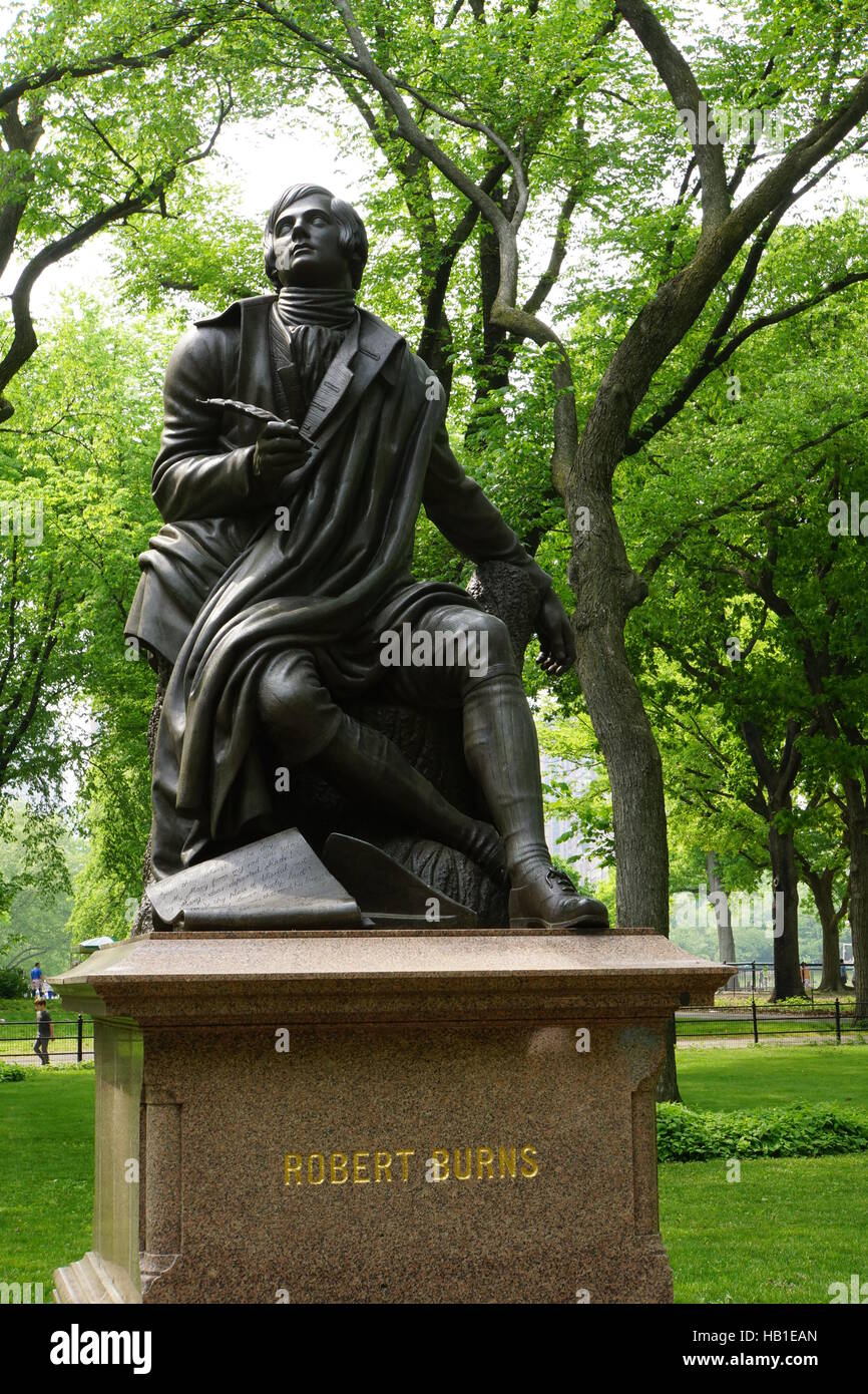 Robert Burns Monument in CentralPark Stock Photo Alamy