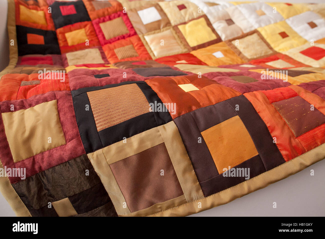 Part of patchwork quilt as background Stock Photo - Alamy