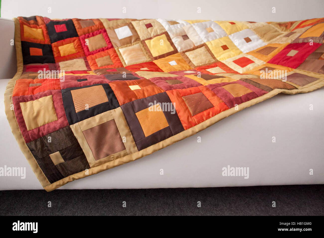 Part of patchwork quilt as background Stock Photo - Alamy