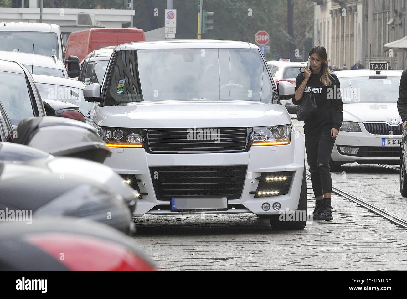 Melissa Satta-Boateng double parks her SUV car as she meets up with ...