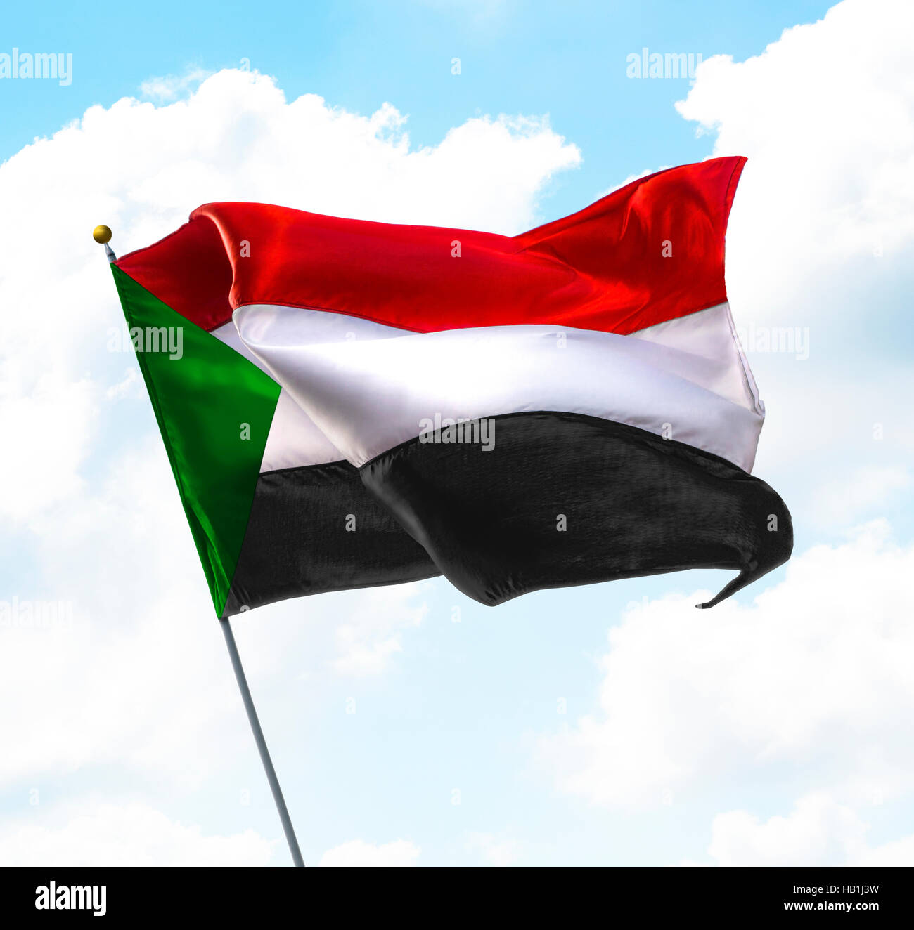 Sudan waving flag hi-res stock photography and images - Alamy