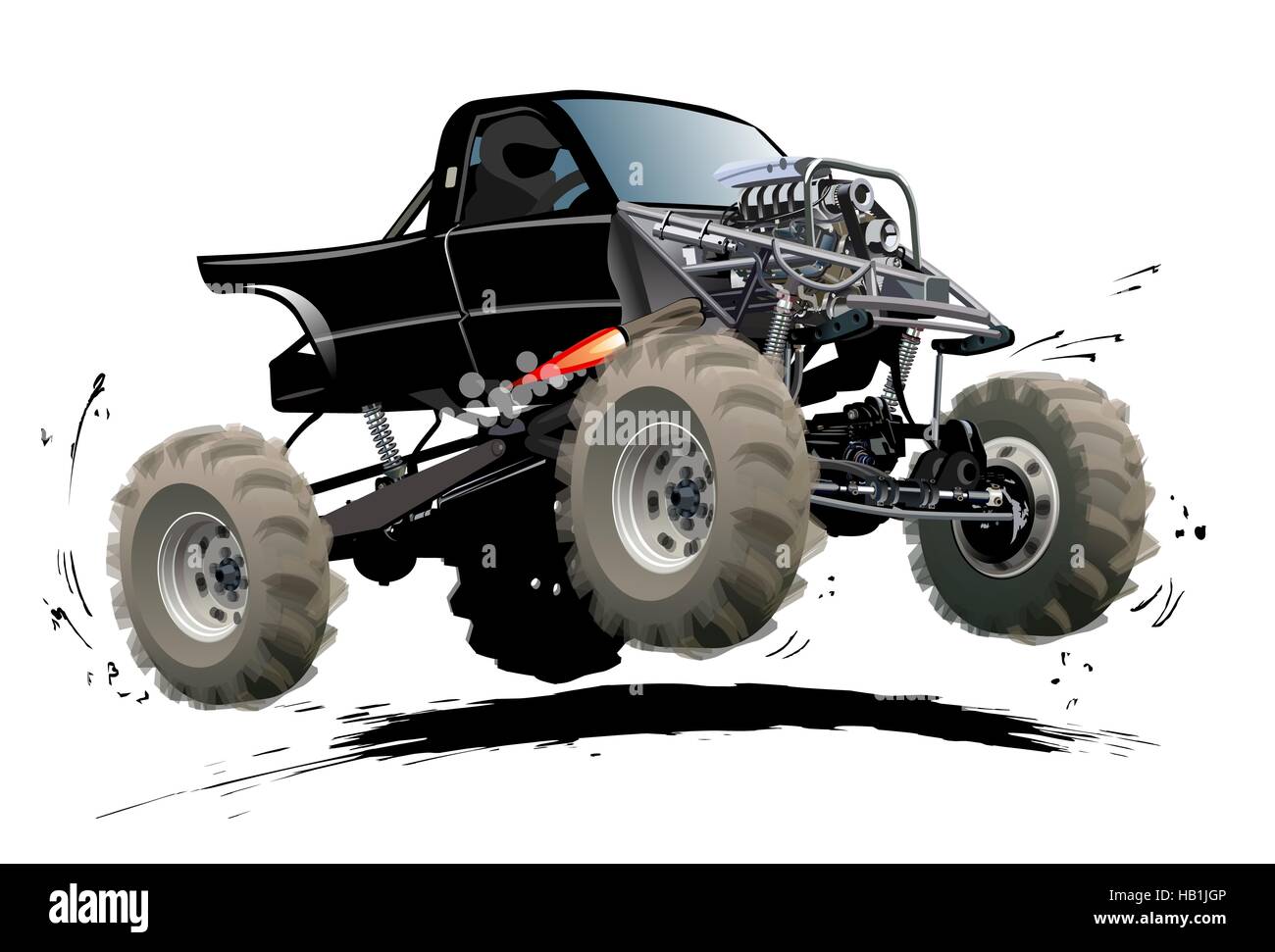 Cartoon Monster Truck Stock Photo