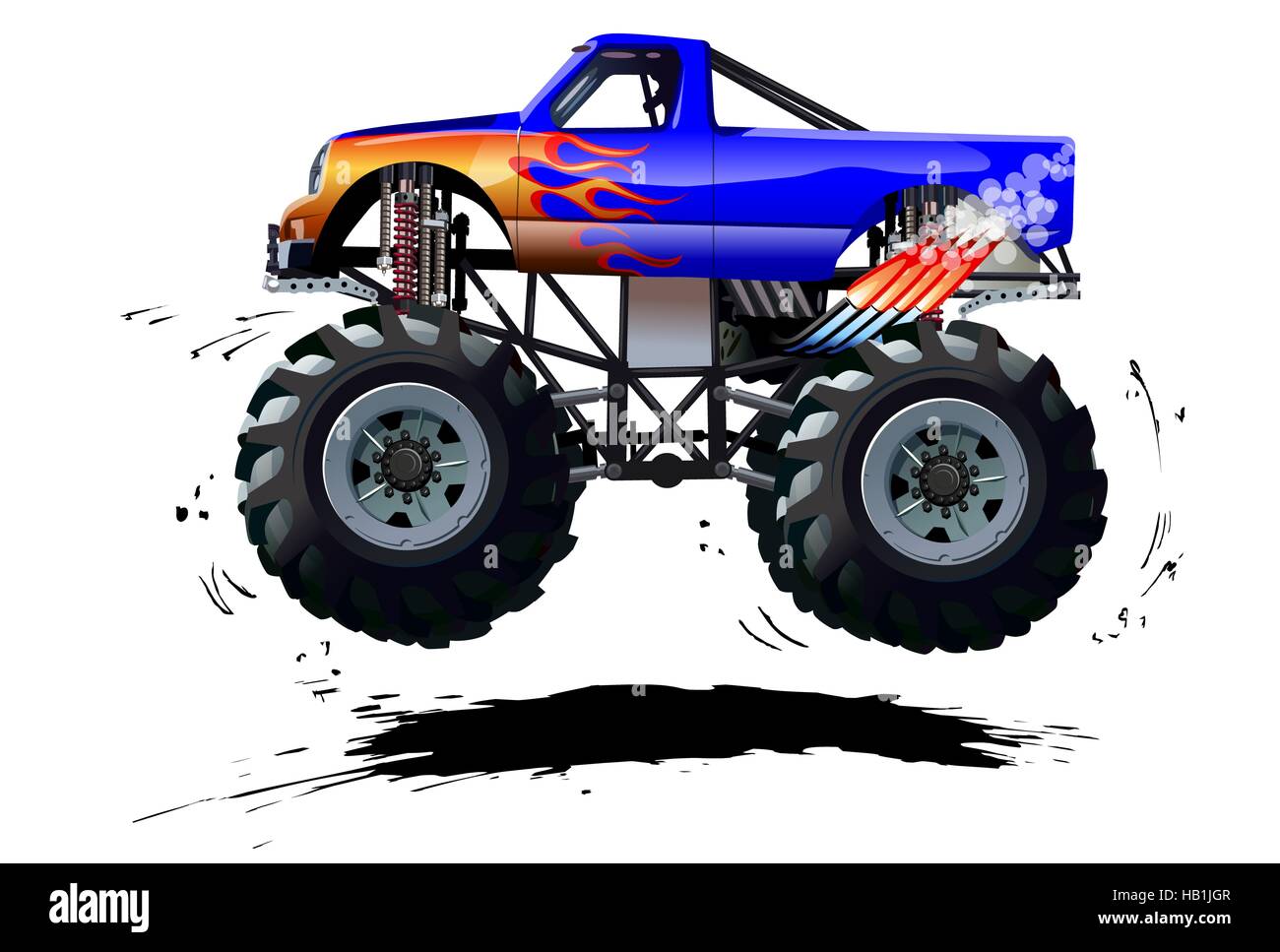 Cartoon Monster Truck Stock Photo