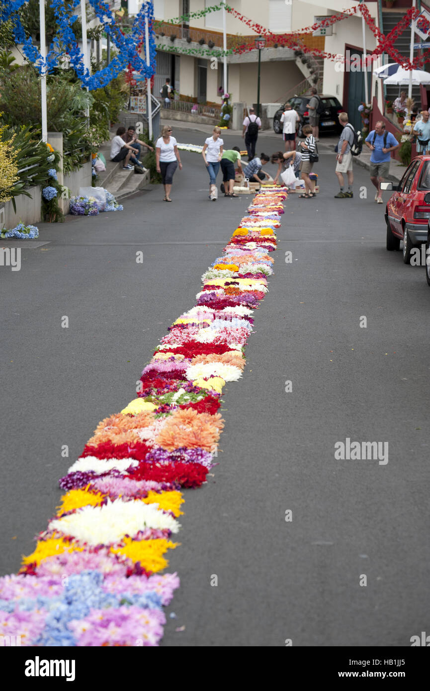 Procession in Santana on Madeira Stock Photo