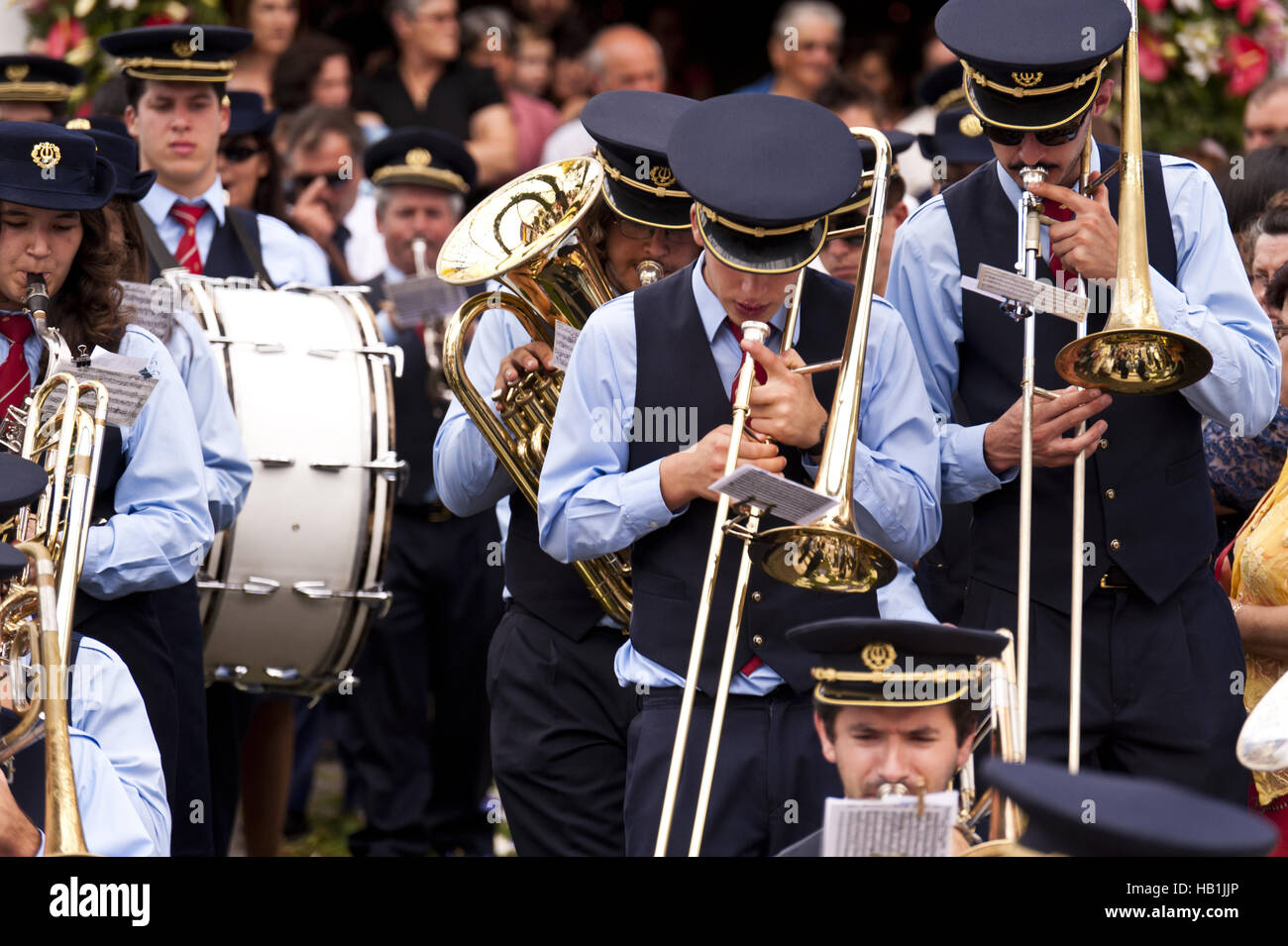 Procession in Santana on Madeira Stock Photo