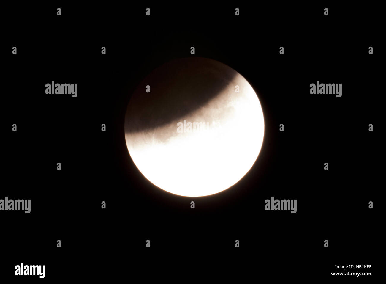 Total Lunar Eclipse on Sept. 28, 2015 Stock Photo