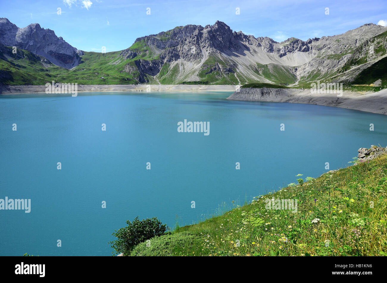 reservoir, lake, alps, Austria, Europe Stock Photo