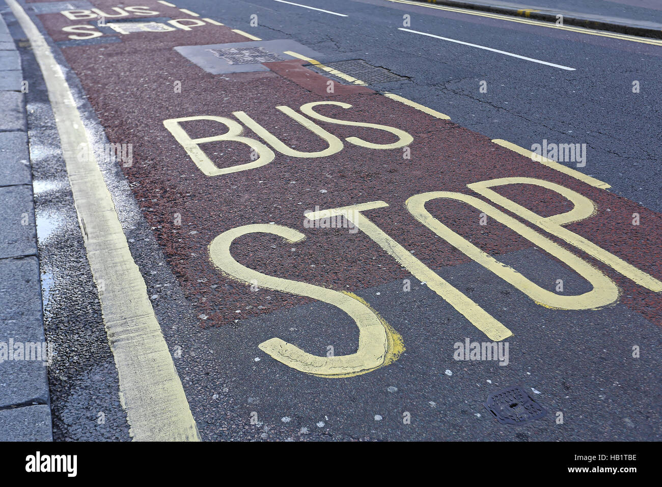 Bus Stop Stock Photo
